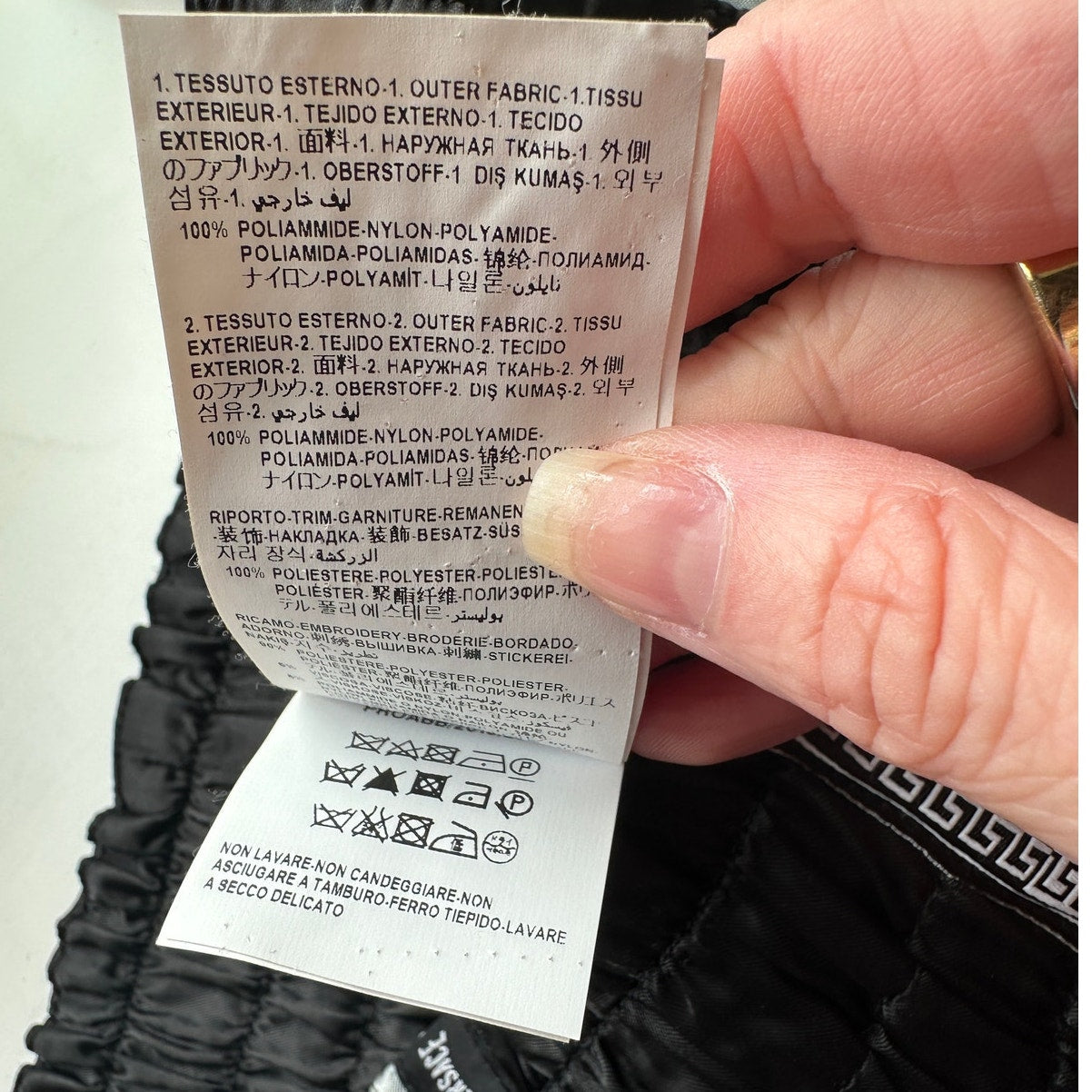 Versace Muay Thai Boxing Shorts Black & Silver Sequin 48 / M