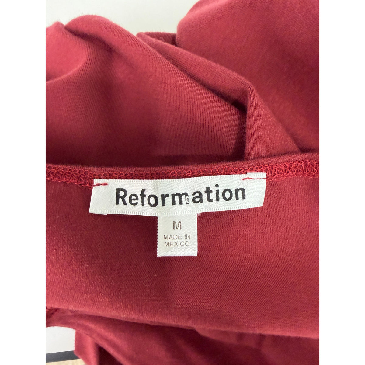 Reformation Burgundy Sweetheart Midi Dress Women M