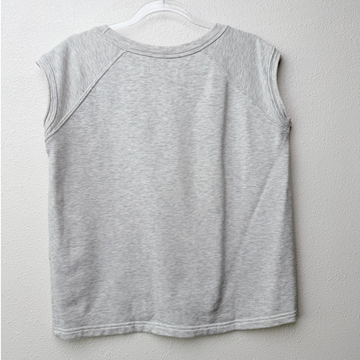 Anine Bing Gray Sleeveless Sweater Minimalist Logo Top SM