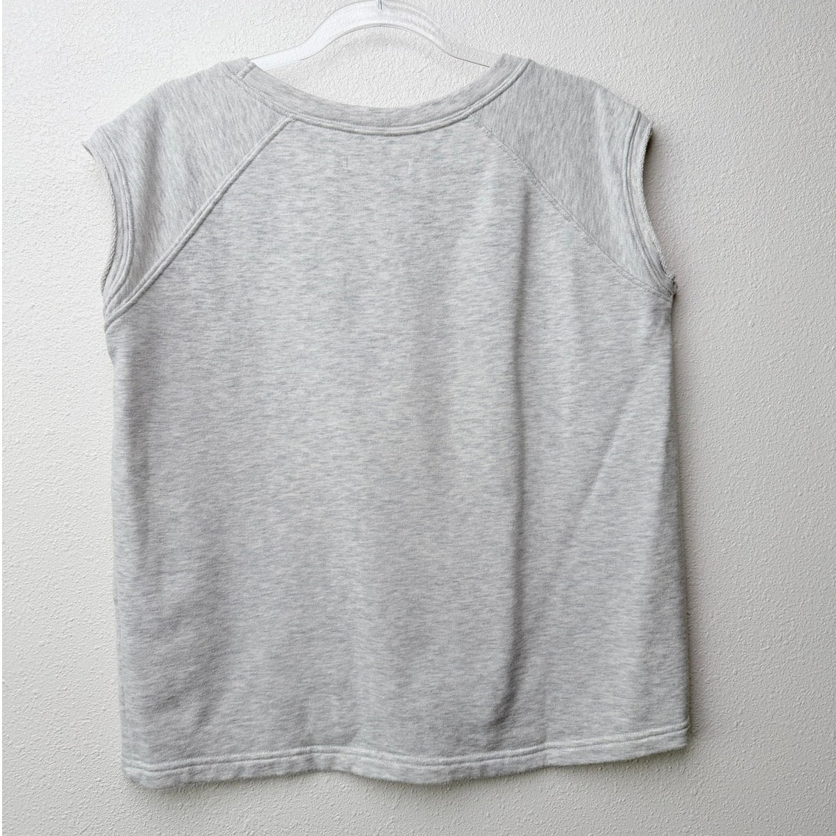 Anine Bing Gray Sleeveless Sweater Minimalist Logo Top SM