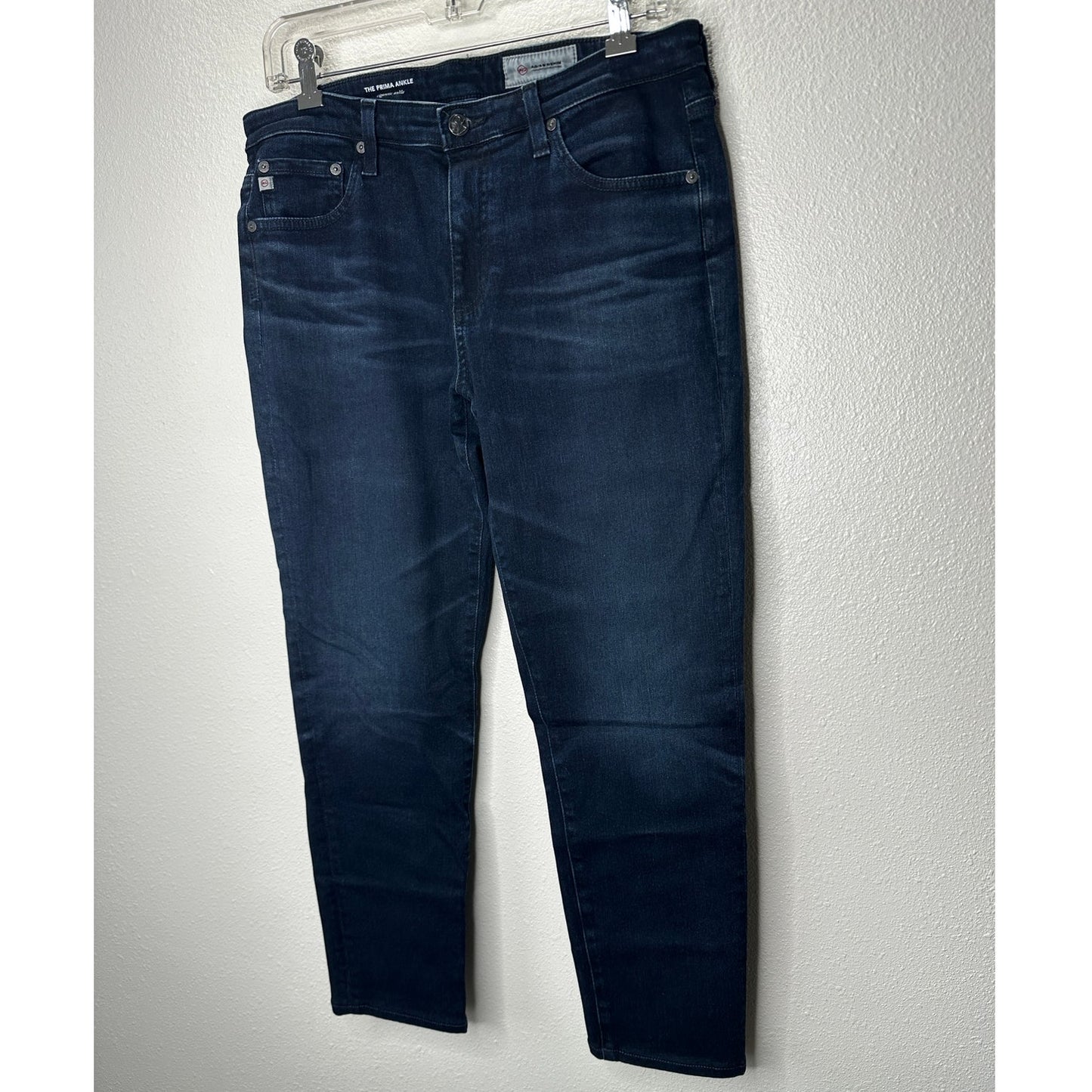 AG Adriano Dark Wash Whiskered The Prima Ankle Cigarette Ankle Jean 30R