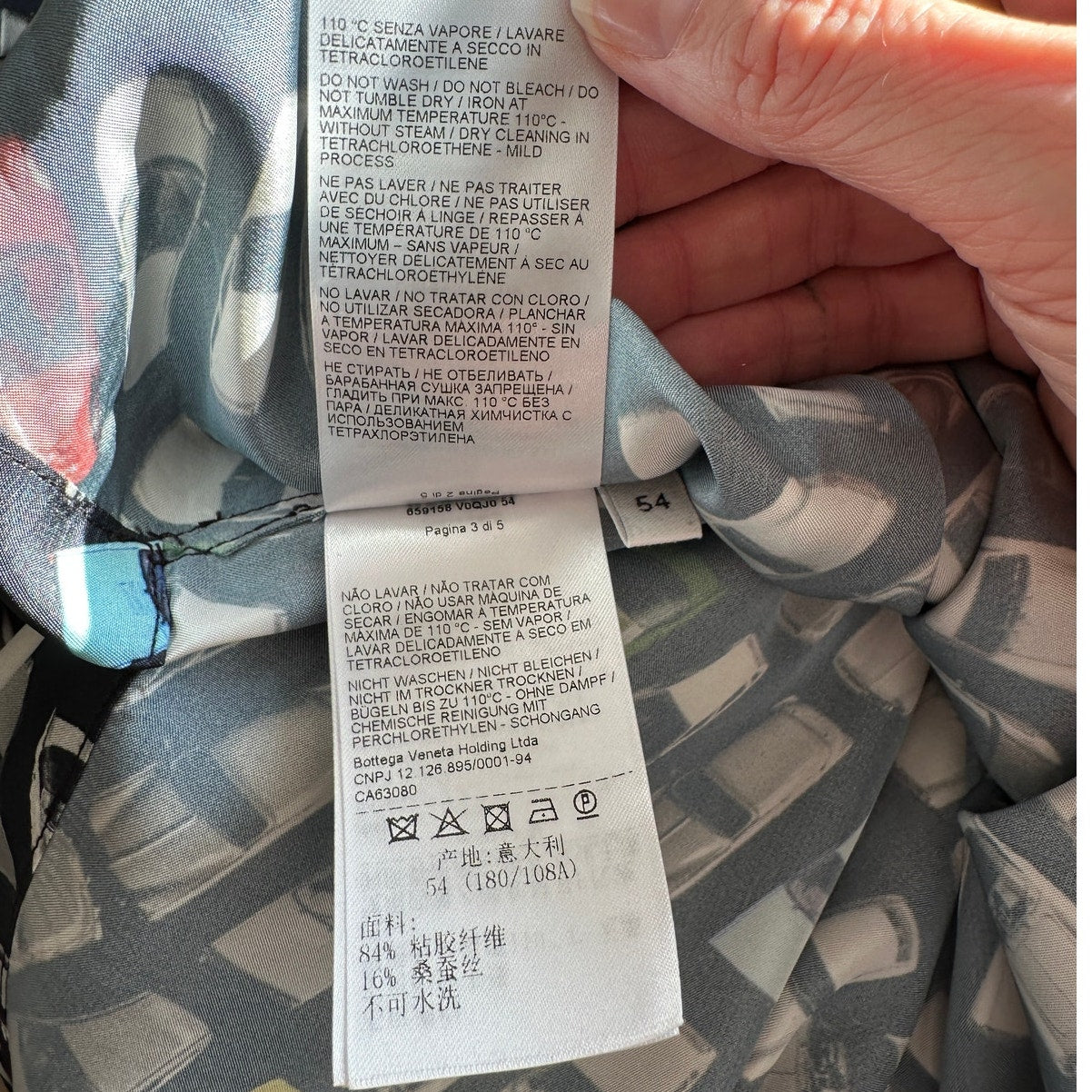 Bottega Veneta Black Car Print Long Sleeve Button Shirt Tunic 54 / L