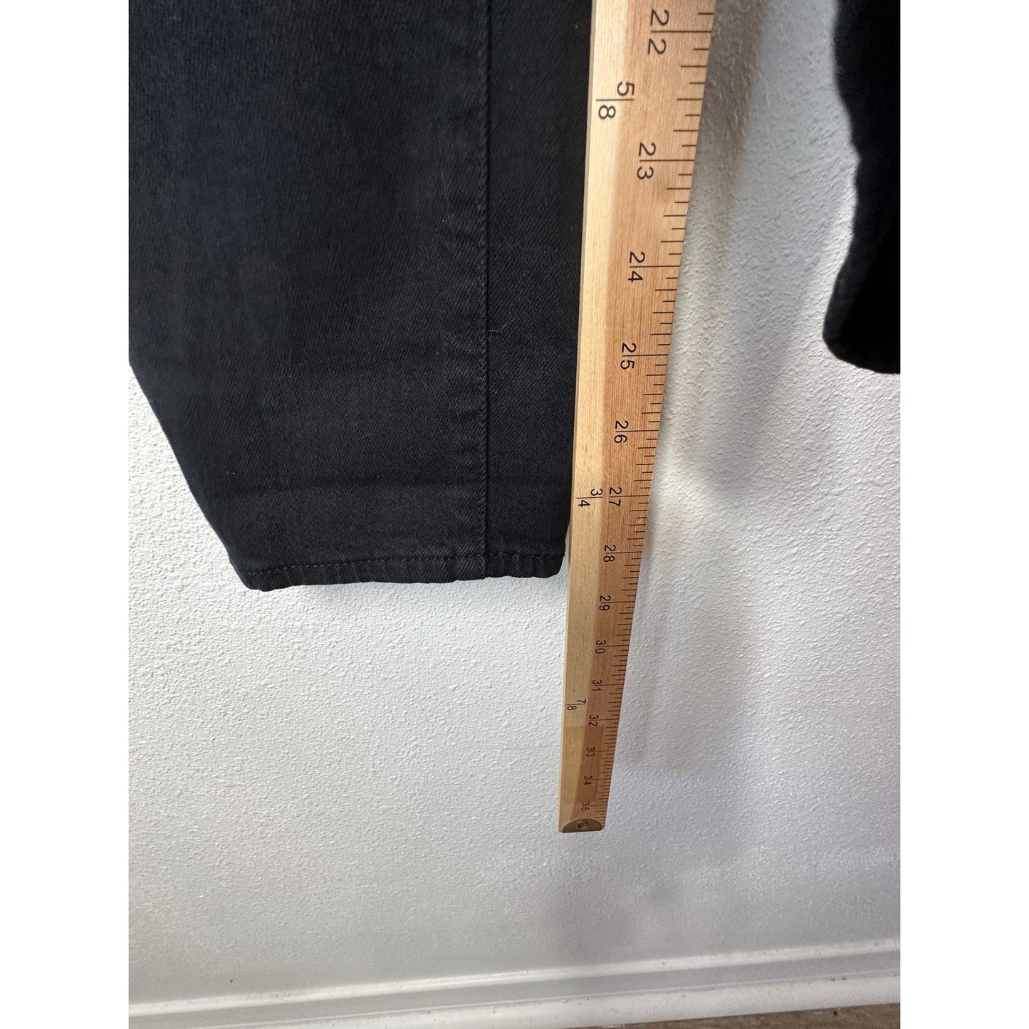 Levis 501 Original Fit Black Button Fly Straight Leg Jeans 23 x 28