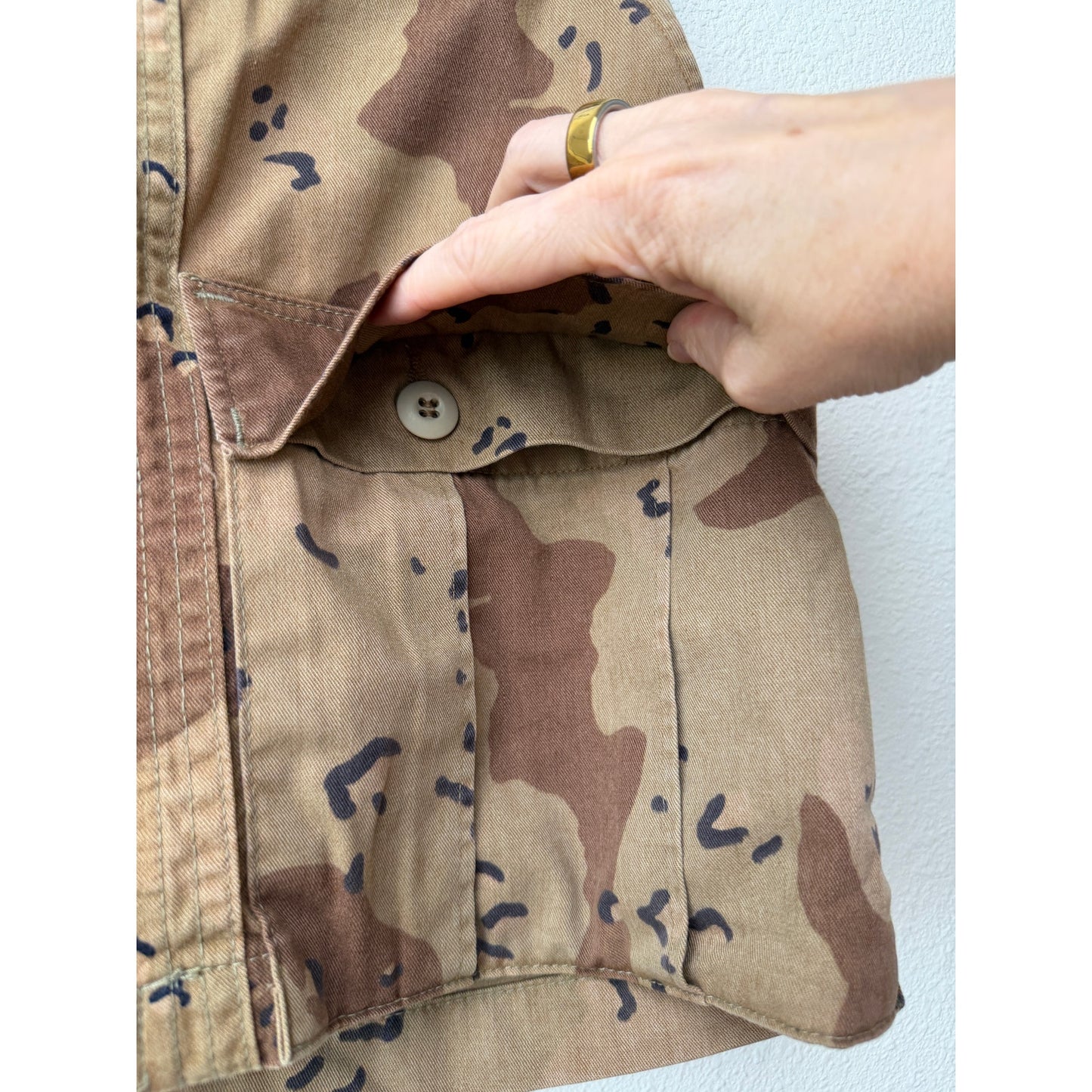 RE/DONE Womens Desert Camo Zip Utility Mini Skirt XS