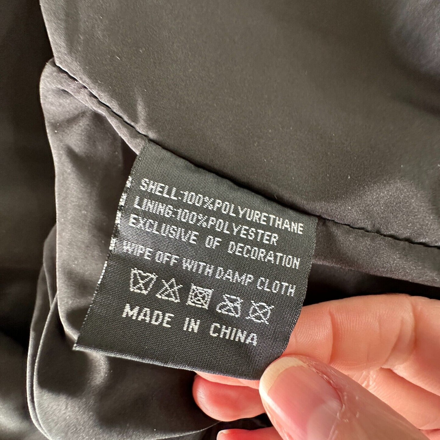 Black Leatherette 2-Button Narrow Lapel Welt Pockets Button Sleeve Blazer Medium