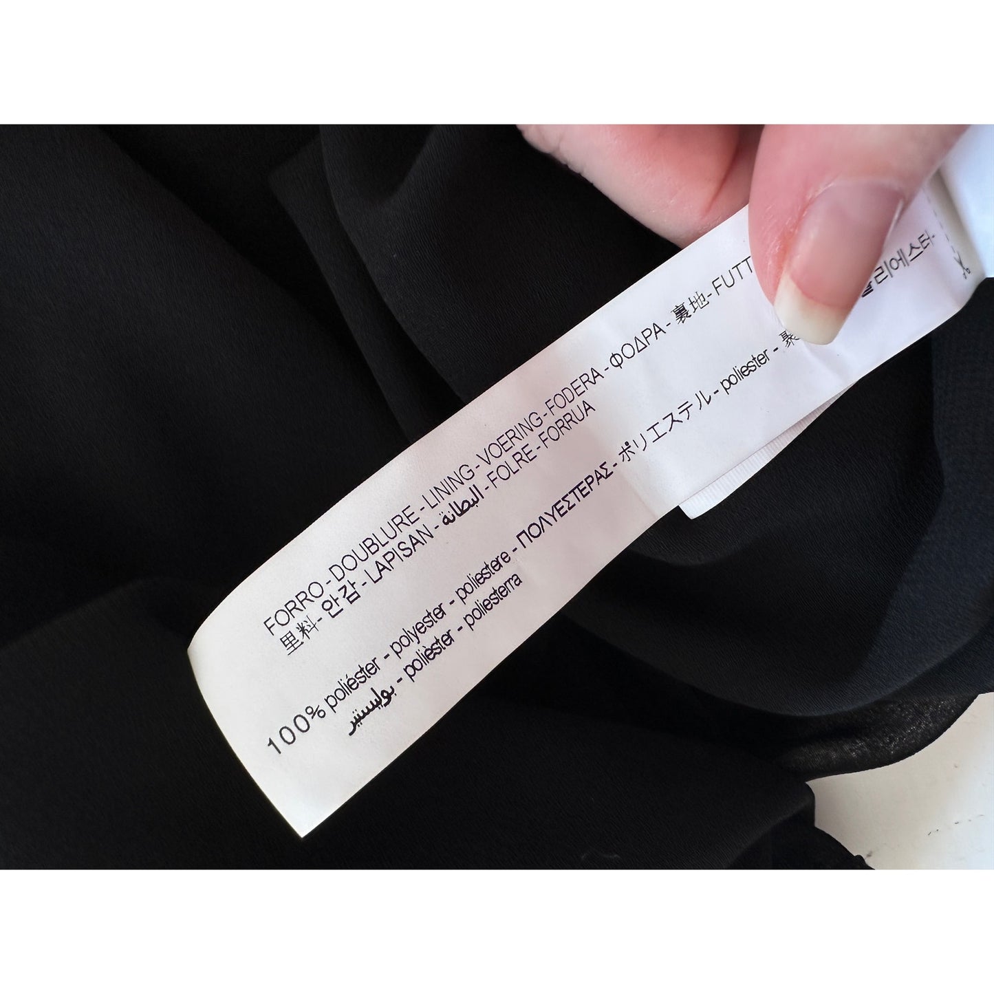 Zara Black Sheer V-Neck Spaghetti Strap Slip Mini Dress S