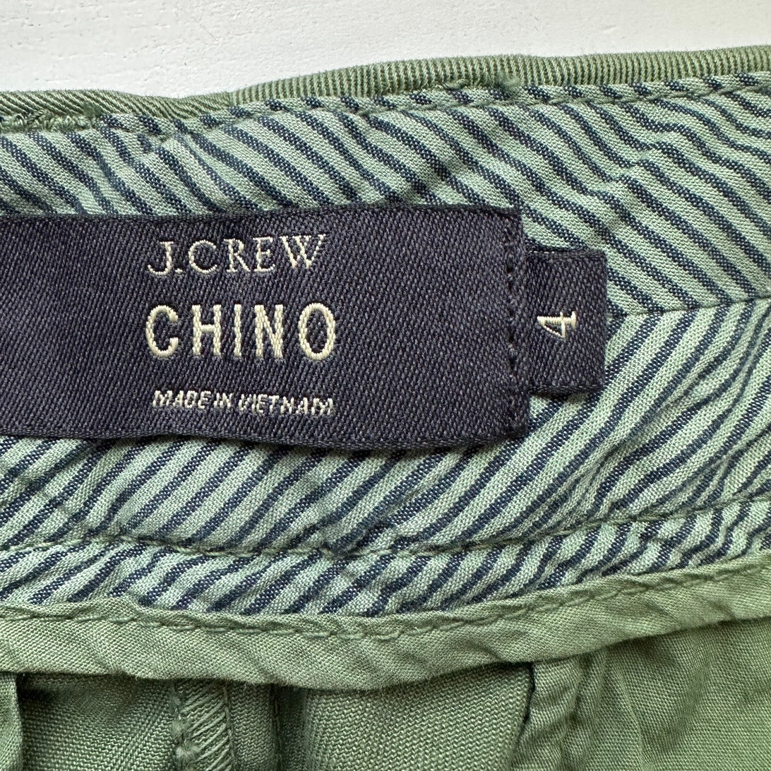 J. Crew Olive Green 7" Cotton Chino Shorts Slant Pockets 4