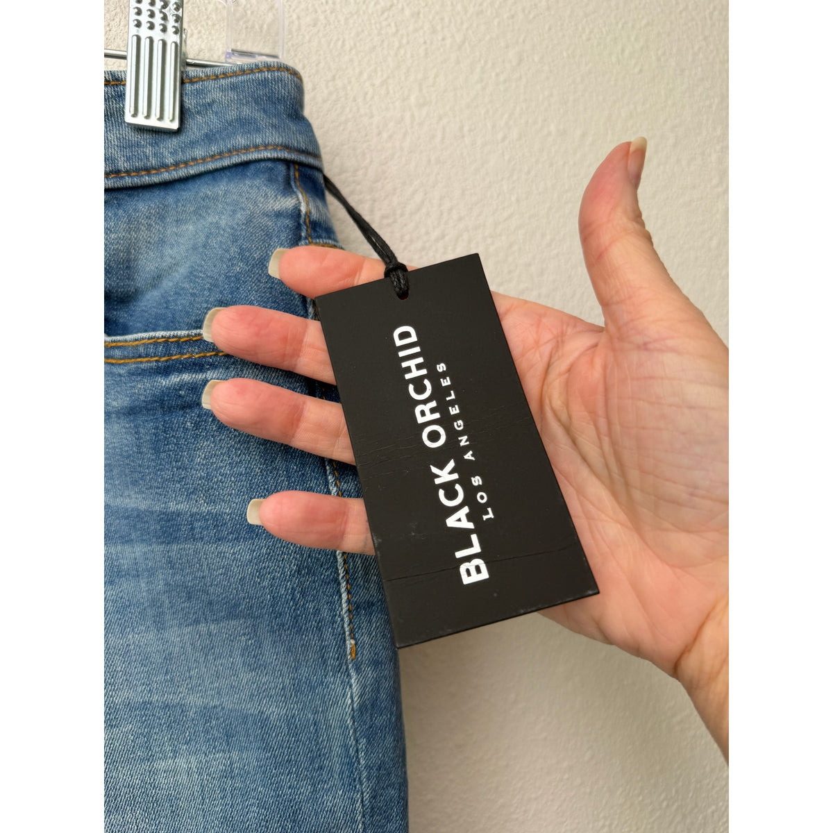 NWT Black Orchid Denim Chrissy Kick Flare Jeans US 27 Blue