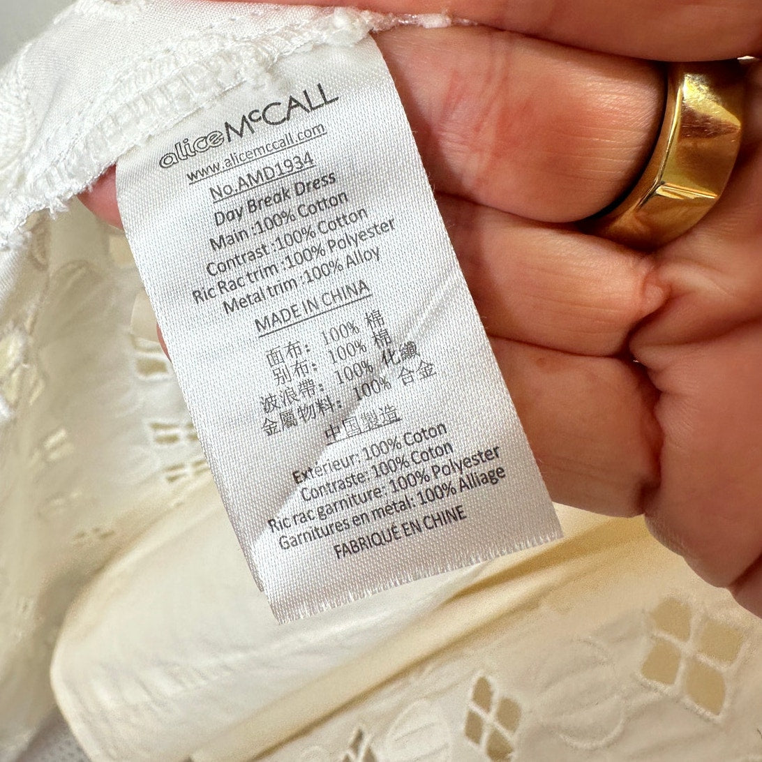 Alice McCall Daybreak White Ivory Broderie Lace Midi with Slip Dress 2