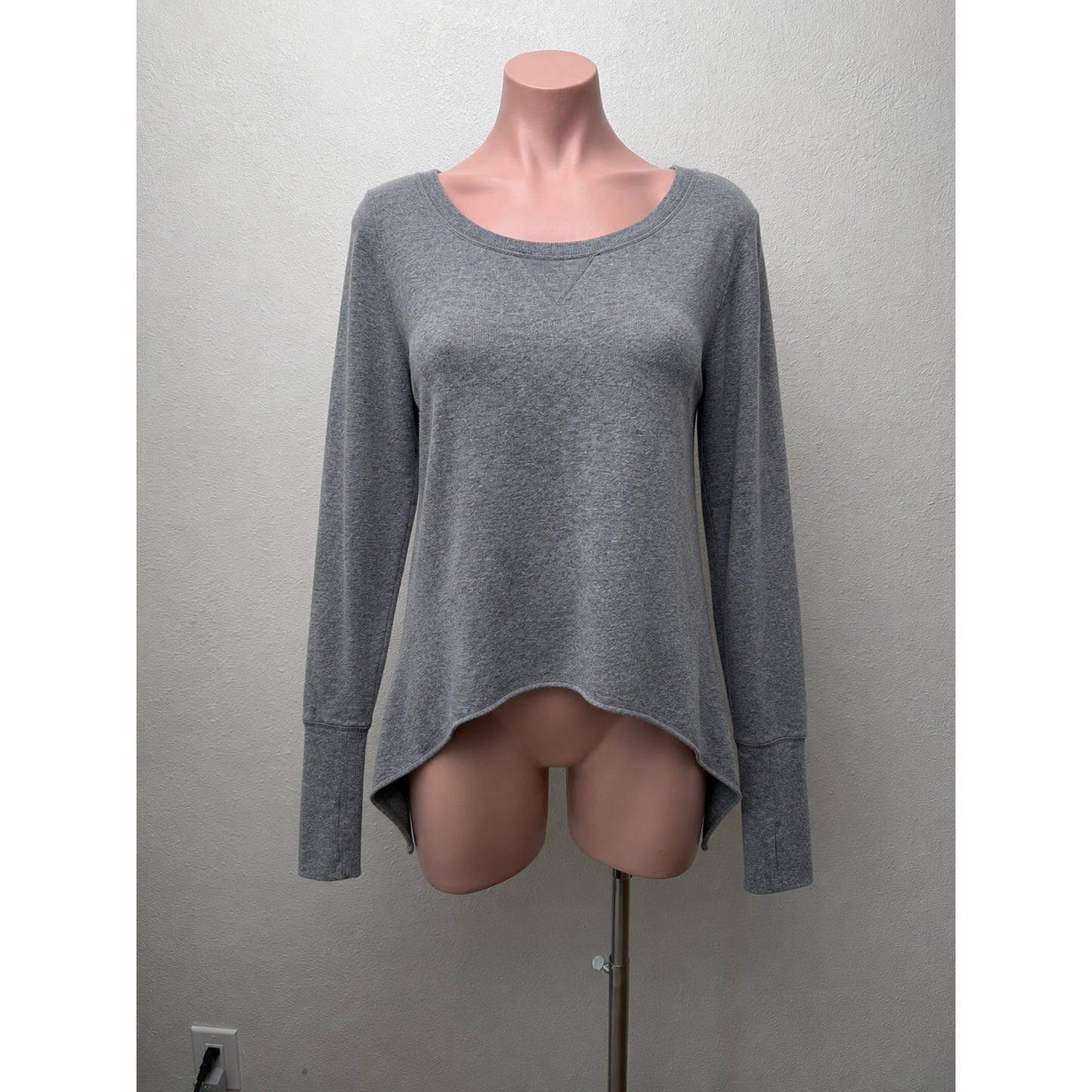 Lululemon Athletic Gray Tea Lounge Pullover Sweater Asymmetrical Hem 6