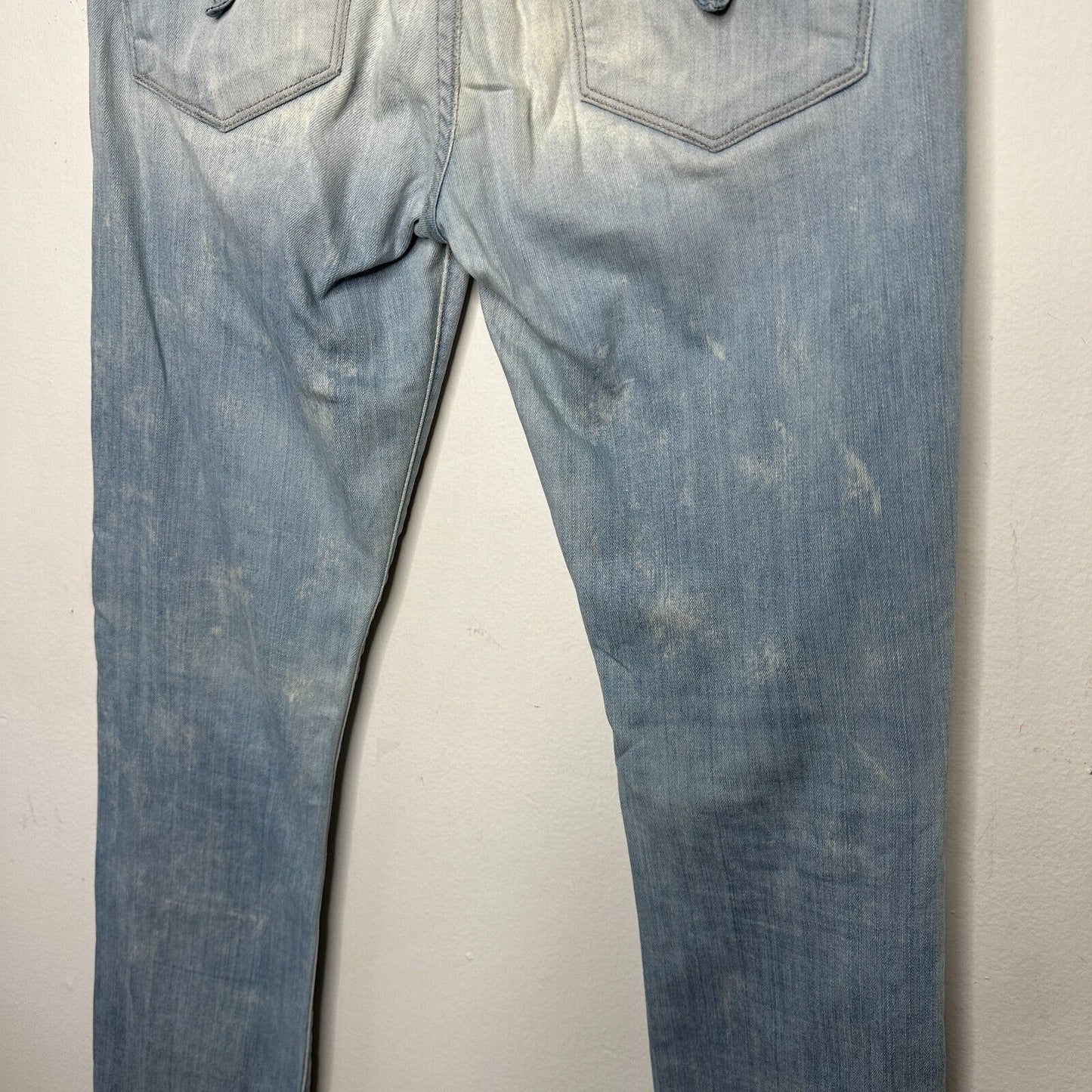 Hudson Double Button Light Blue Wash Jeans Low-Rise Boot Cut Flap Pockets 26