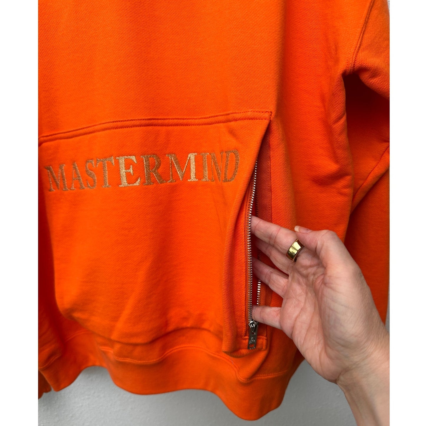 NWT Mastermind World Orange Multi-Pocket Utility Zip Hoodie Men’s M