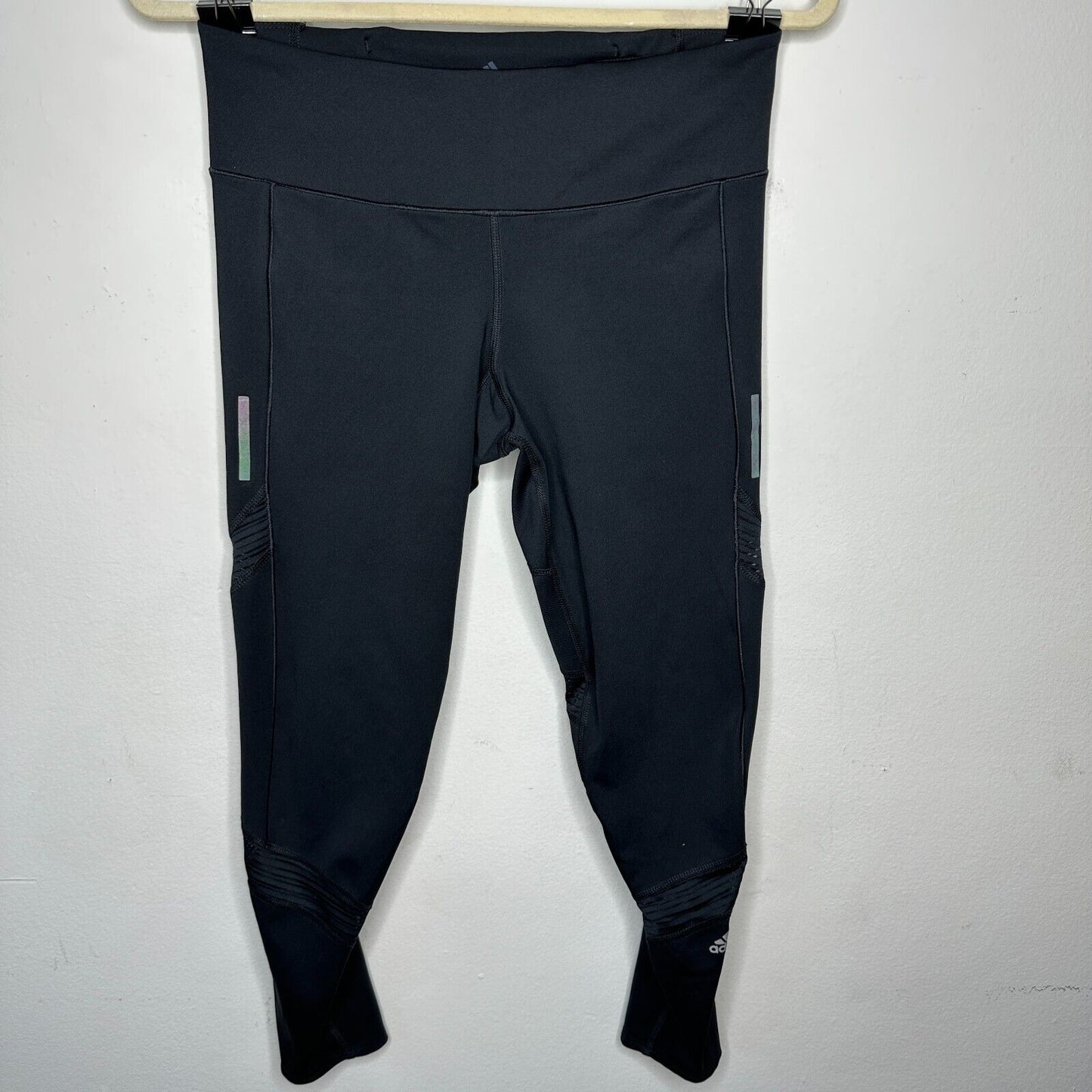 Adidas Mid-Rise Black Running Climacool Aeroready Stretch Pocket Crop Legging SM