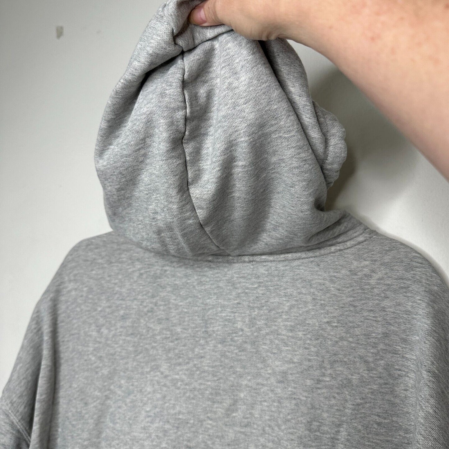 All Saints Etienne Gray Oversize Pullover Hoodie Crew Sweater Kangaroo Pouch SM