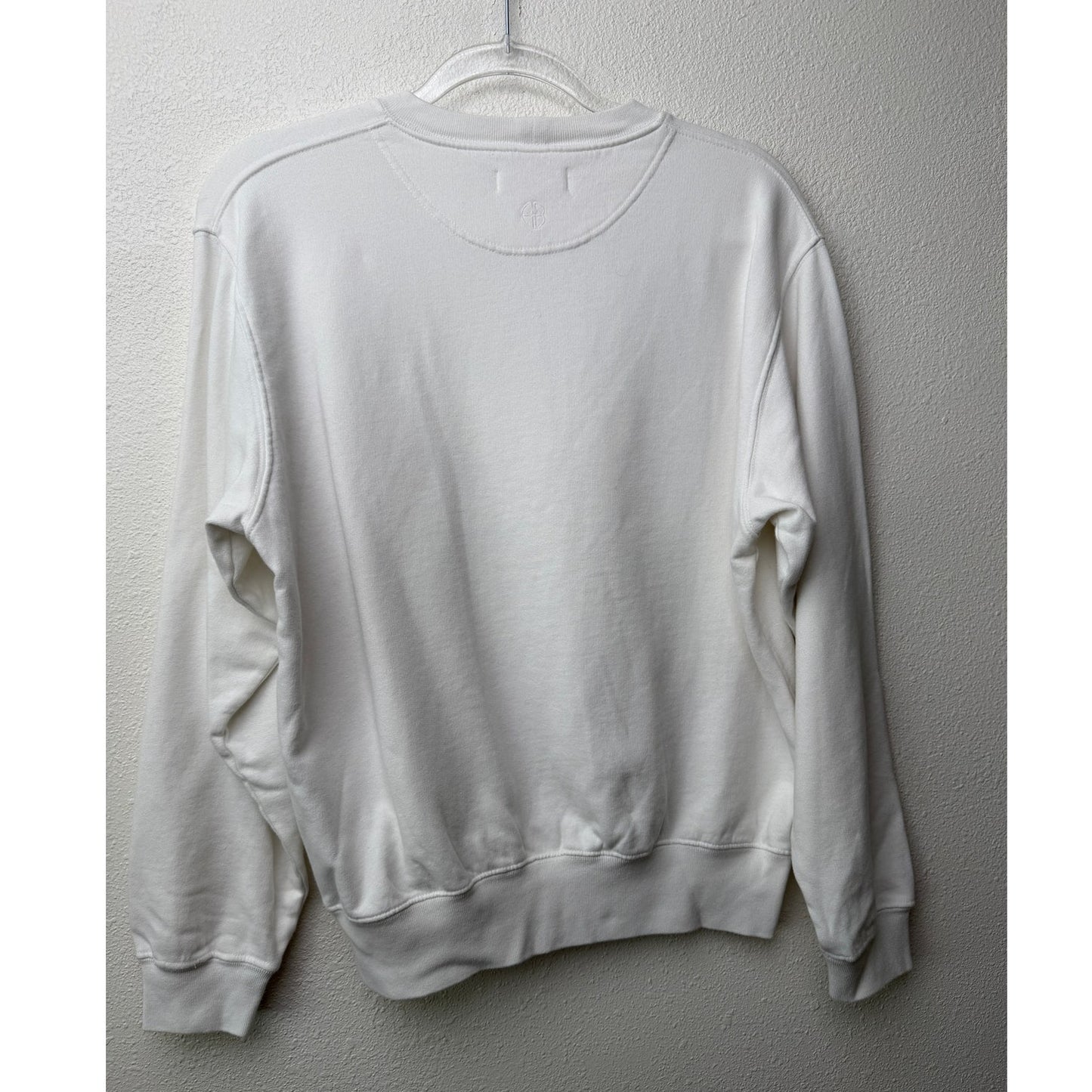 Anine Bing White Graphic Sweatshirt I Am Powerful Quote Crewneck Pullover XS