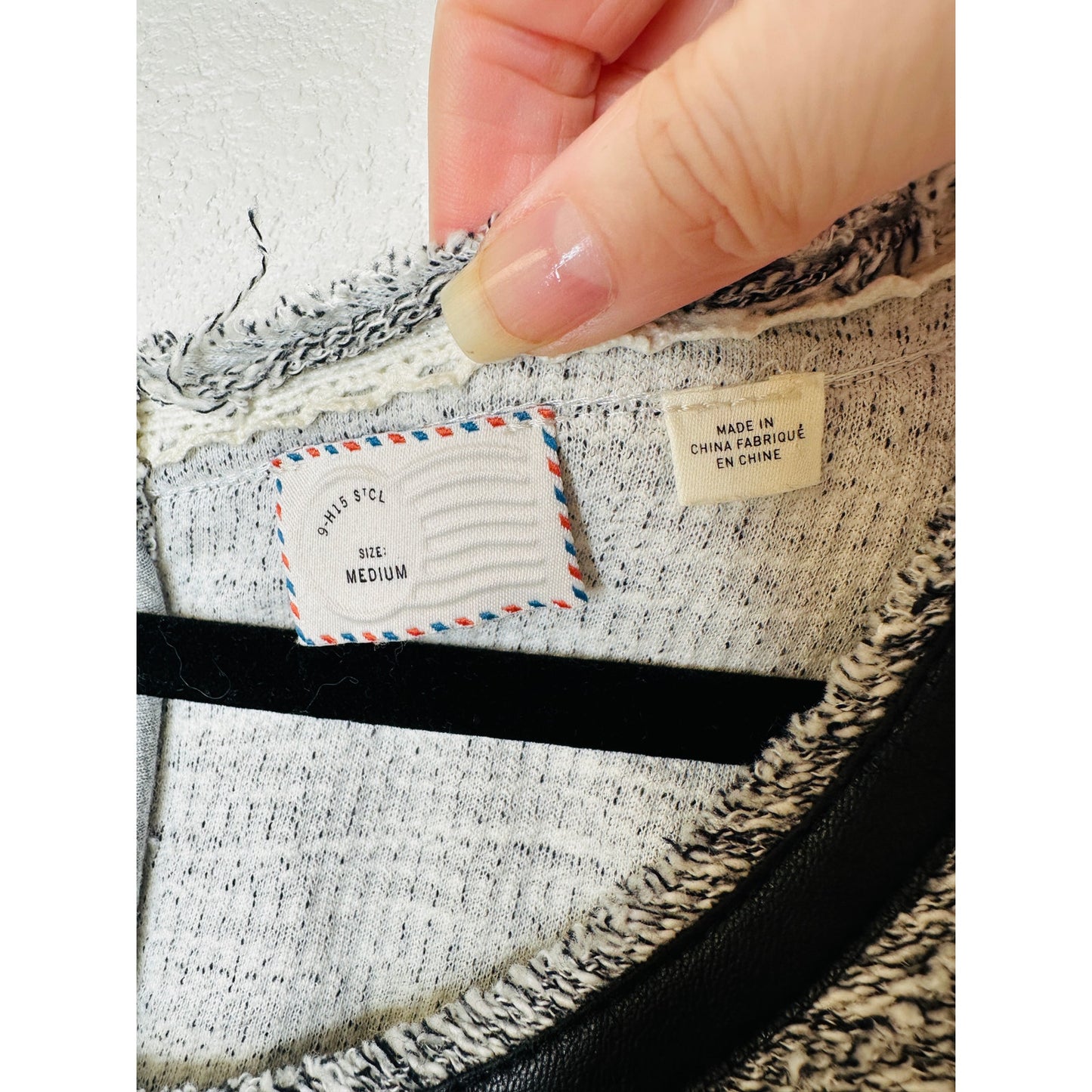 Anthropologie Postage Stamp Beverly Crochet Leather Trim Tunic Dress M