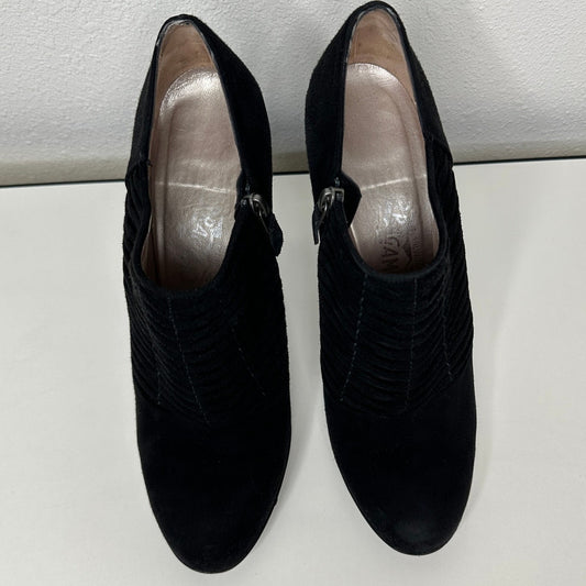 Salvatore Ferragamo Black Suede Narni Stiletto Bootie Side Zip 8