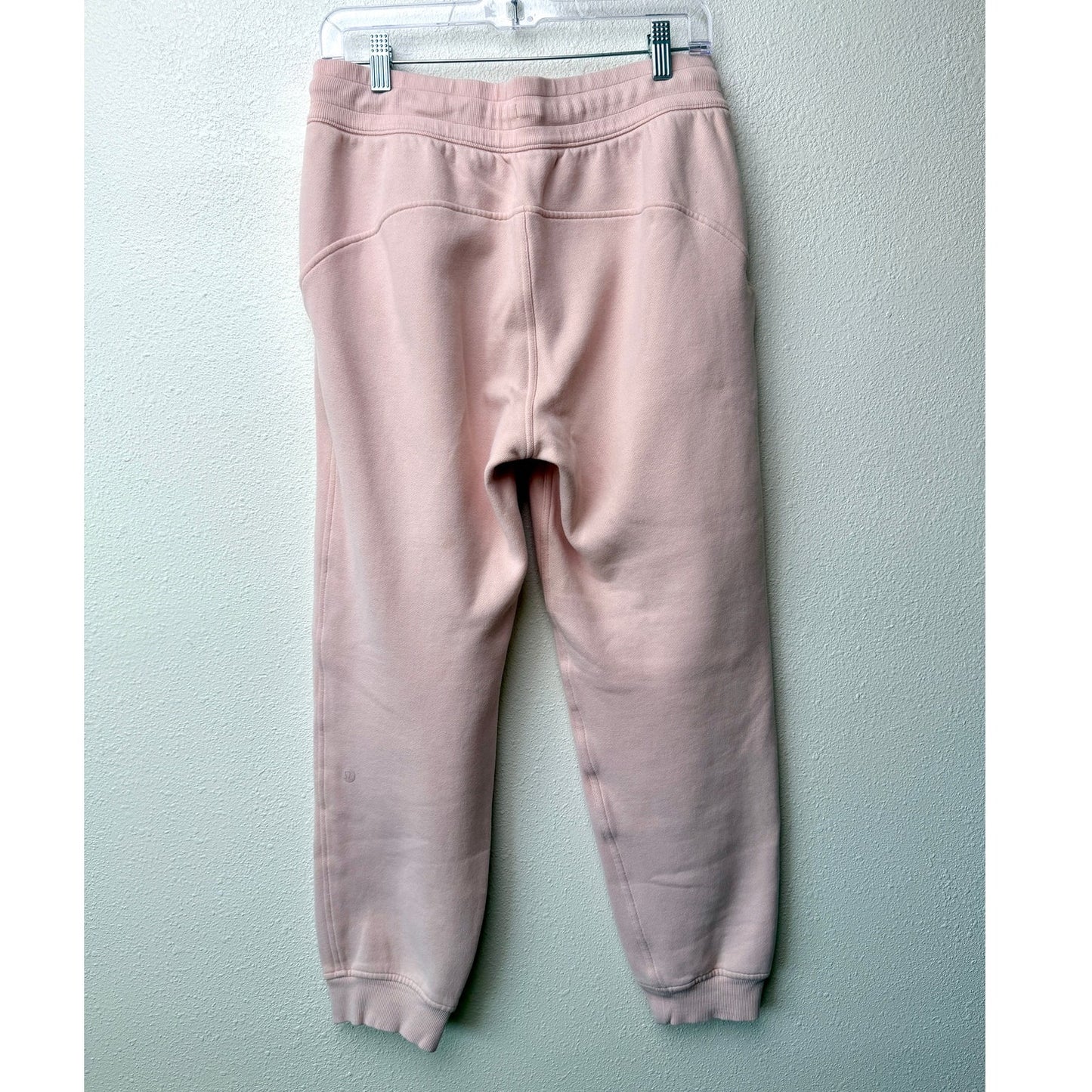 Lululemon Light Pink Jogger Sweatpants Drawstring Elastic Waist Size 8