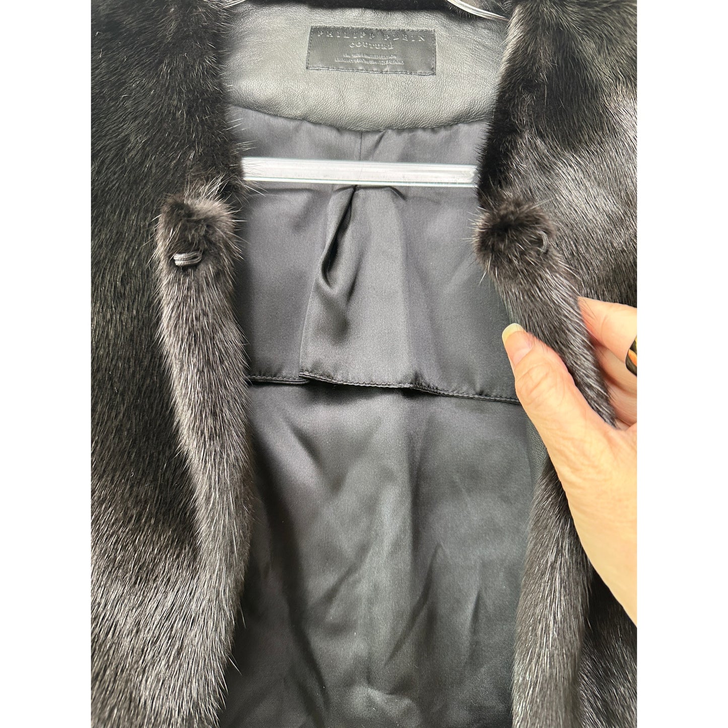 NWT Philipp Plein “I Was Here” Fur & Leather Jacket Black Women’s M RARE