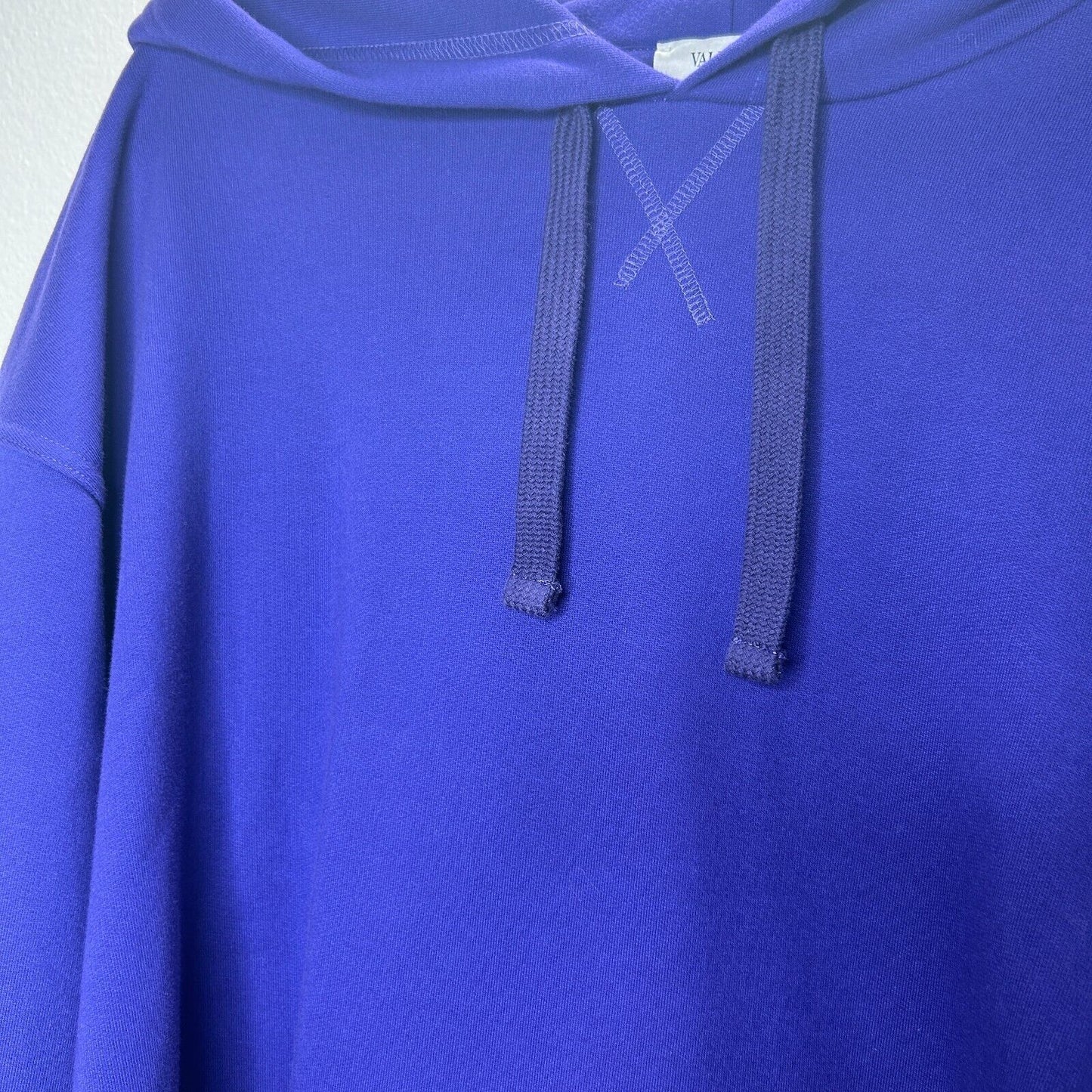 Valentino Purple Oversize Long Sleeve Hoodie Pocket VLTN