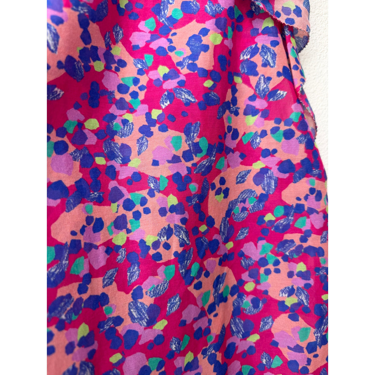 Caballero Evelyn Multi Dot Ruffle Top Women XS Pink