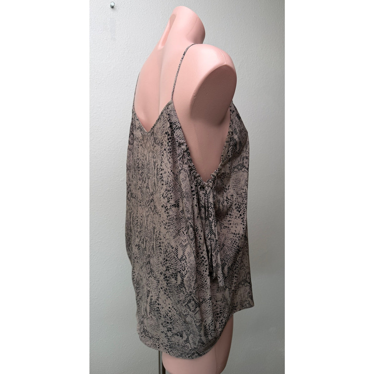Rebecca Taylor Taupe Snake Print Silk Cami Women US 4