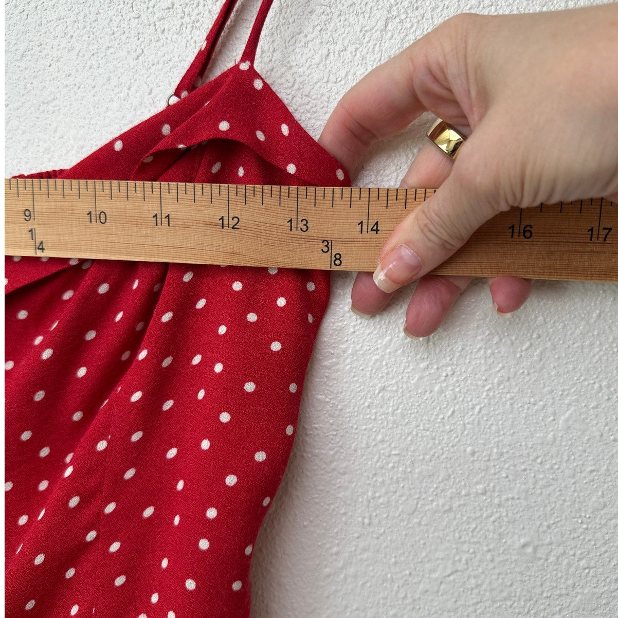 Reformation Red Polka Dot Tie-Front Mini Dress Women’s 4