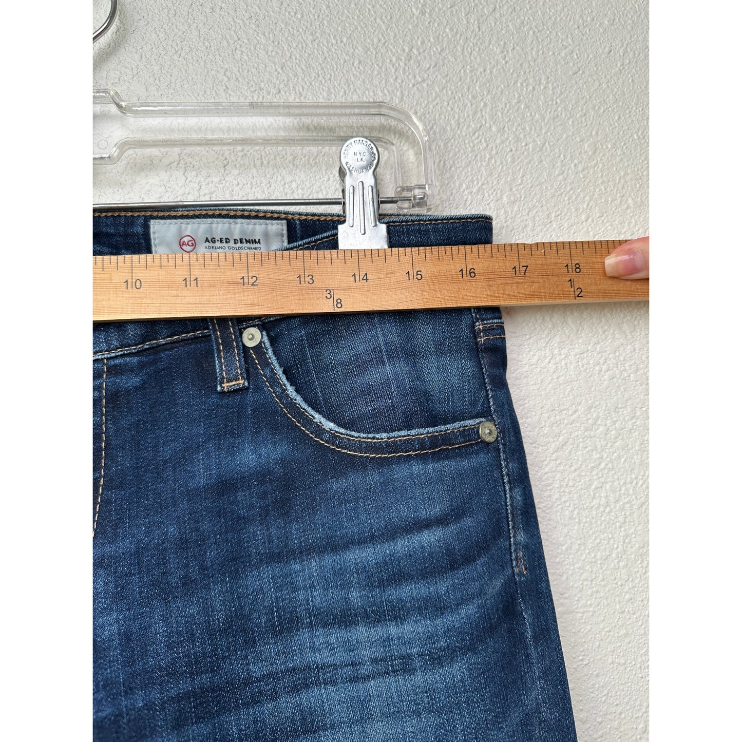 AG Jeans Prima Crop Cigarette Jeans Blue Women’s 31 Ankle Mid Rise