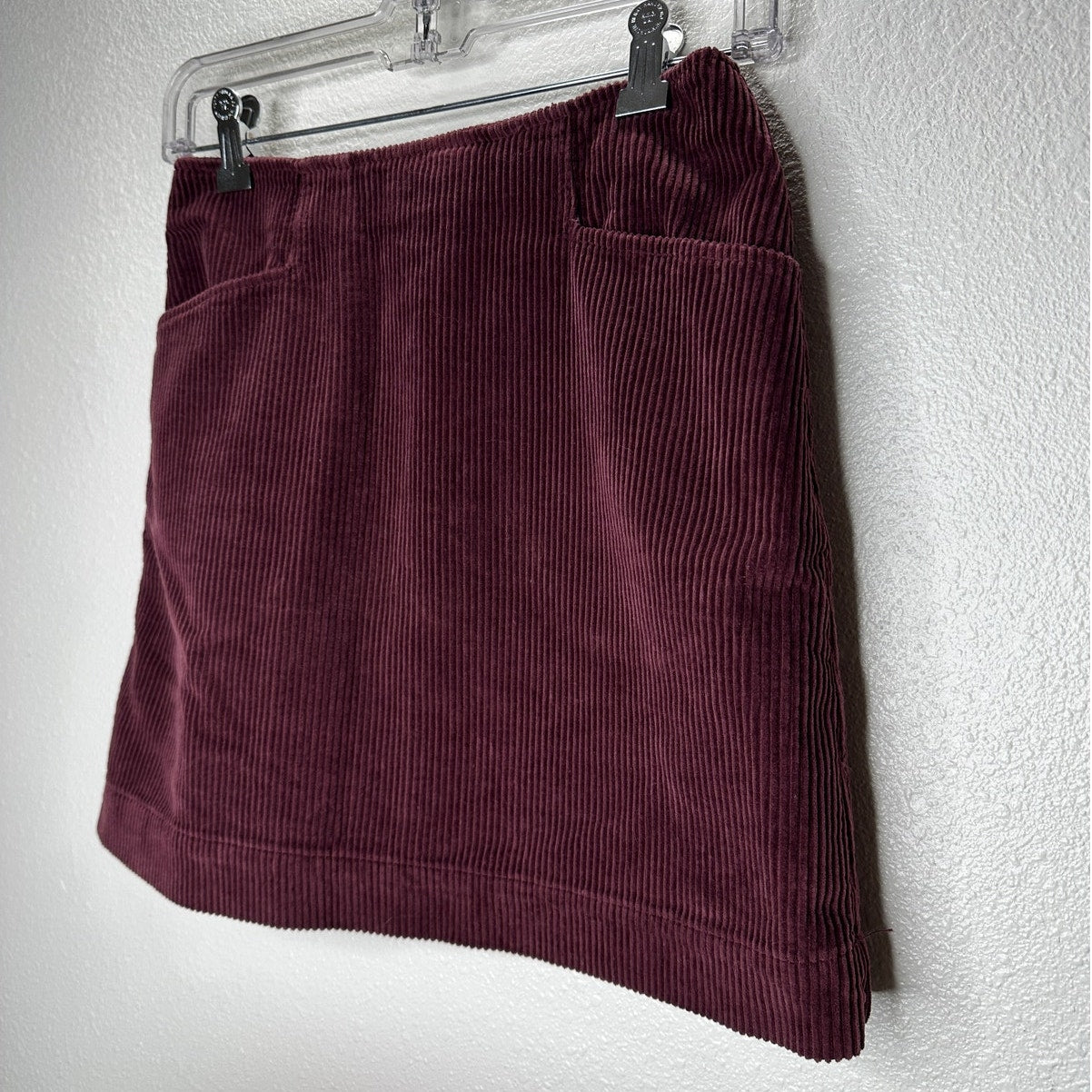 AG Adriano Goldschmied Plum Corduroy Front Pocket Back Zip Mini Skirt 25