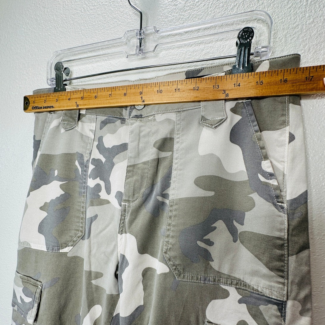 Allsaints Tan & Green Camo Nola Cargo Jogger Zip Ankle Trouser Pant 29