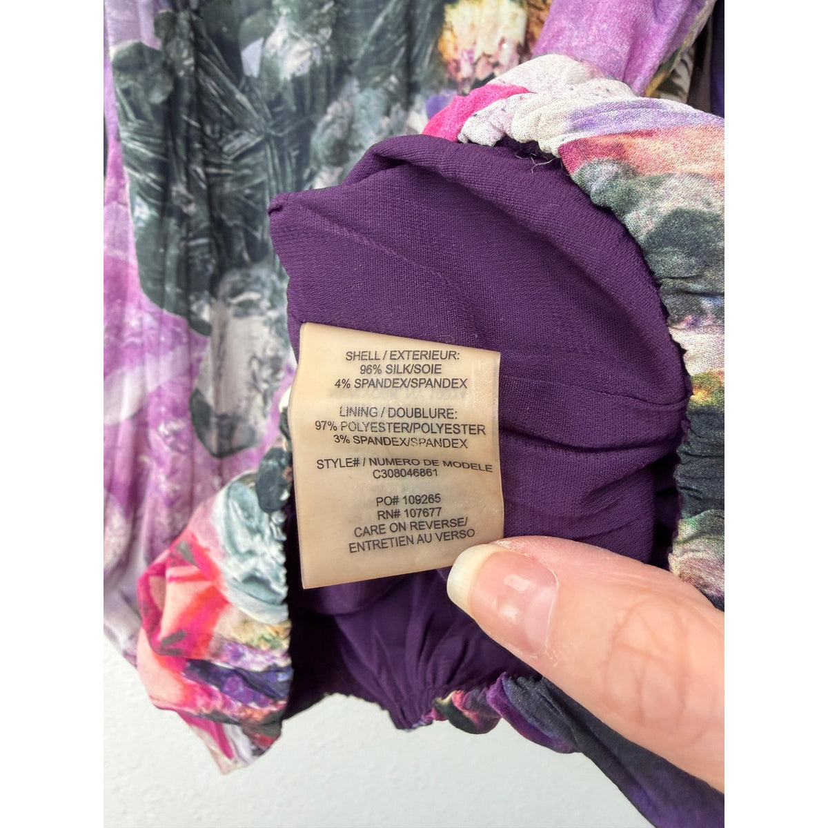 Alice + Olivia Womens Purple Silk Peasant Blouse XS