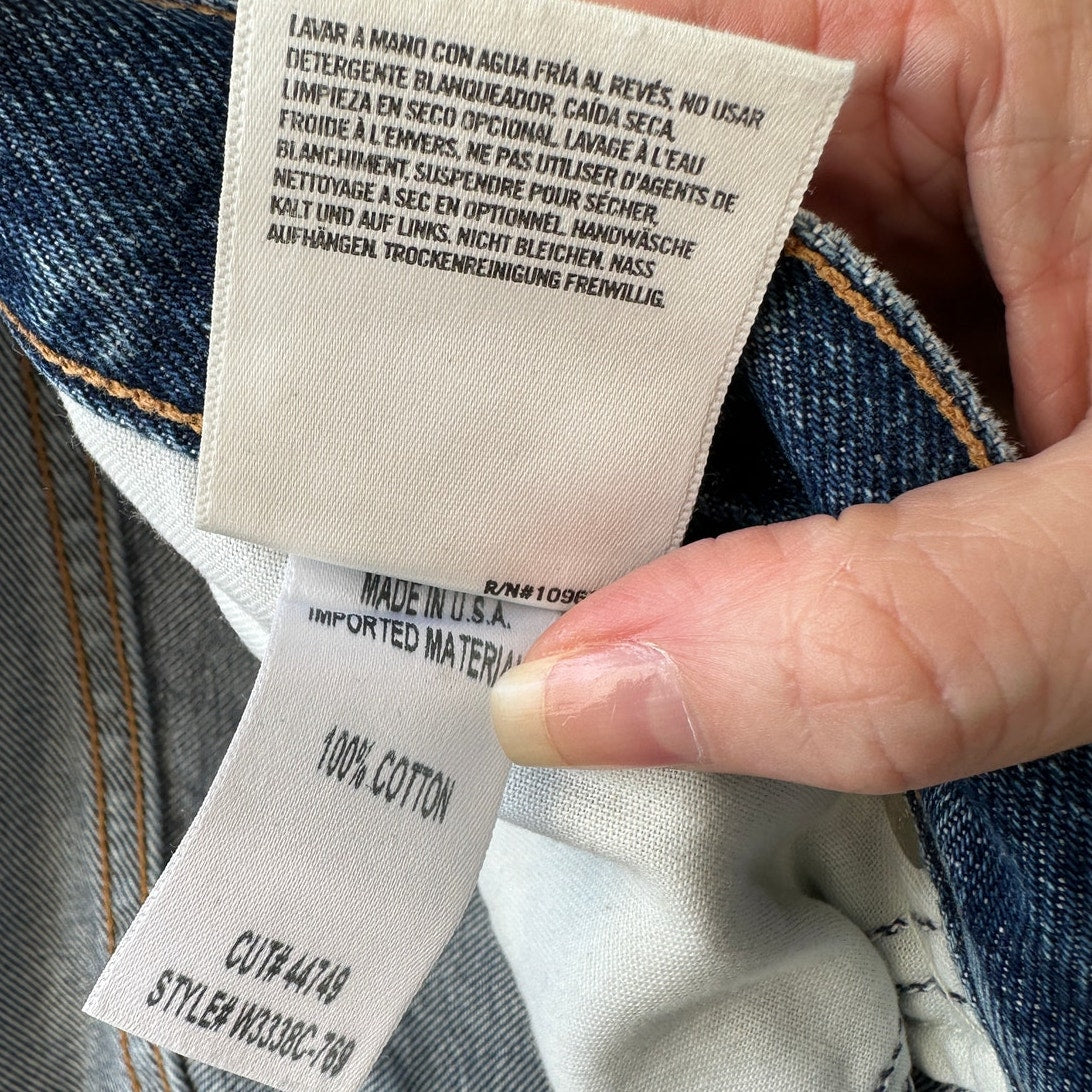 Goldsign Gold Button Fly Medium Wash Straight Leg Crop Jeans 31