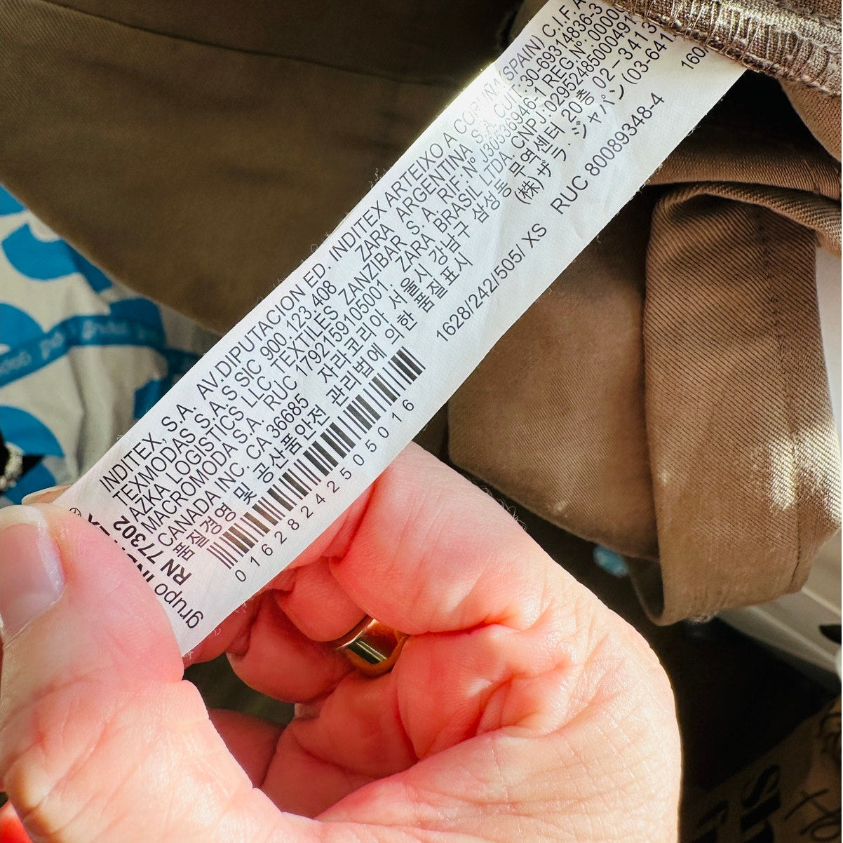 Zara Olive Green 3/4 Cuffed Sleeve Collared Zip Cinch Waist Jacket XS