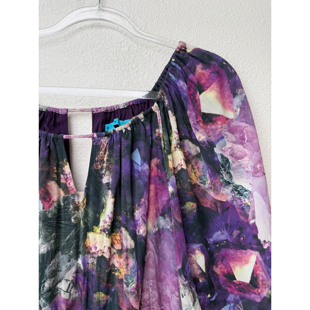Alice + Olivia Womens Purple Silk Peasant Blouse XS
