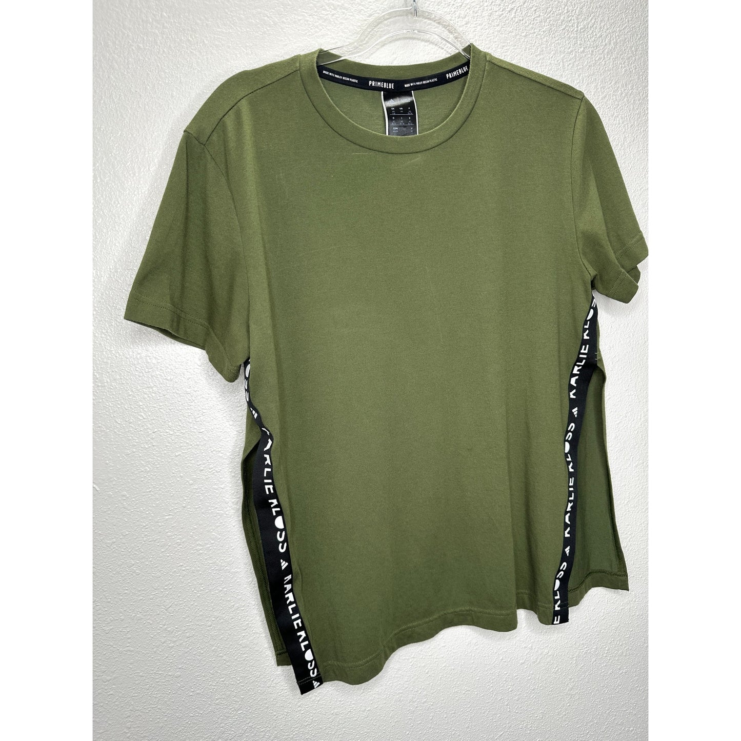 Adidas x Karlie Kloss Olive Oversize  Side Slit Training Tshirt xs