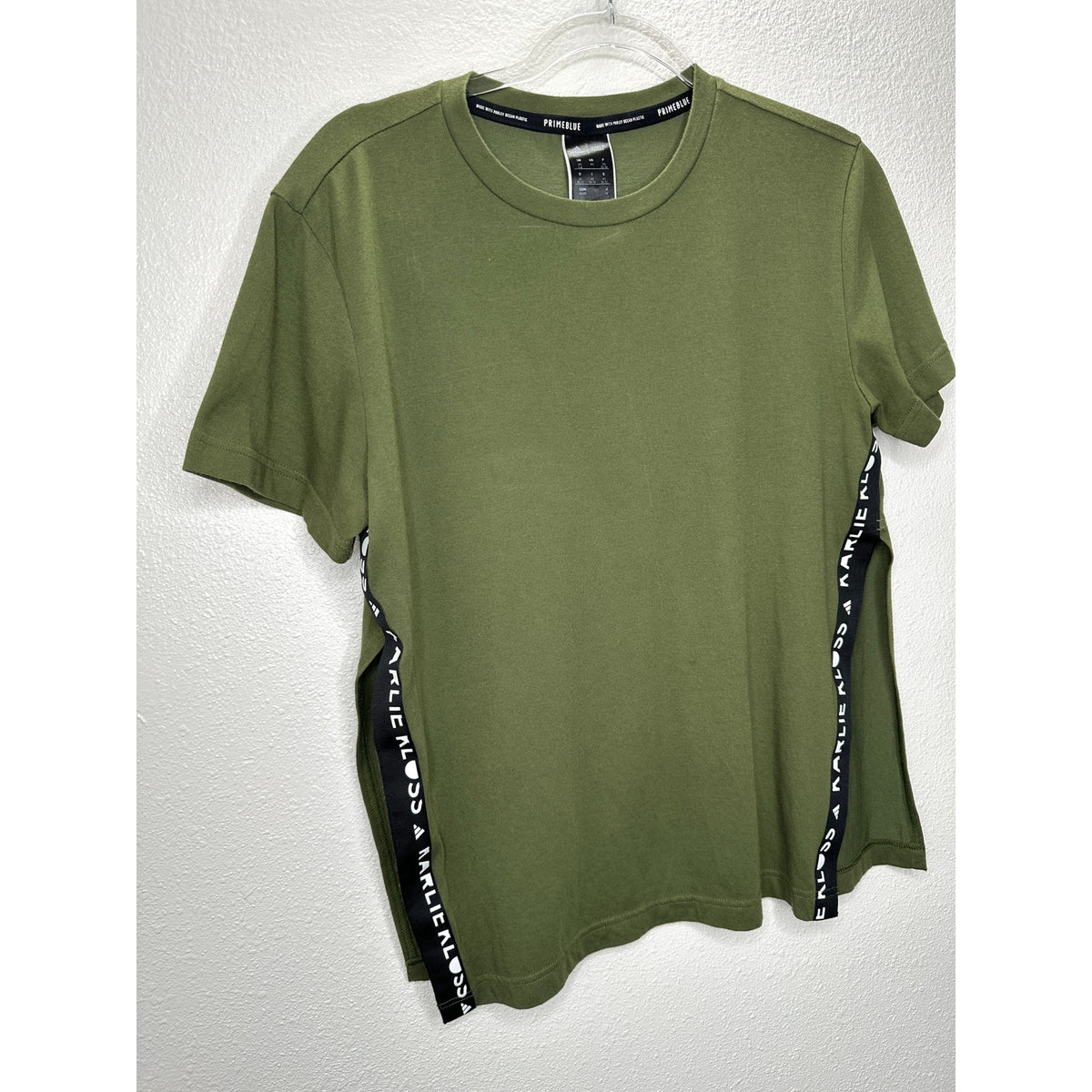 Adidas x Karlie Kloss Olive Oversize  Side Slit Training Tshirt xs