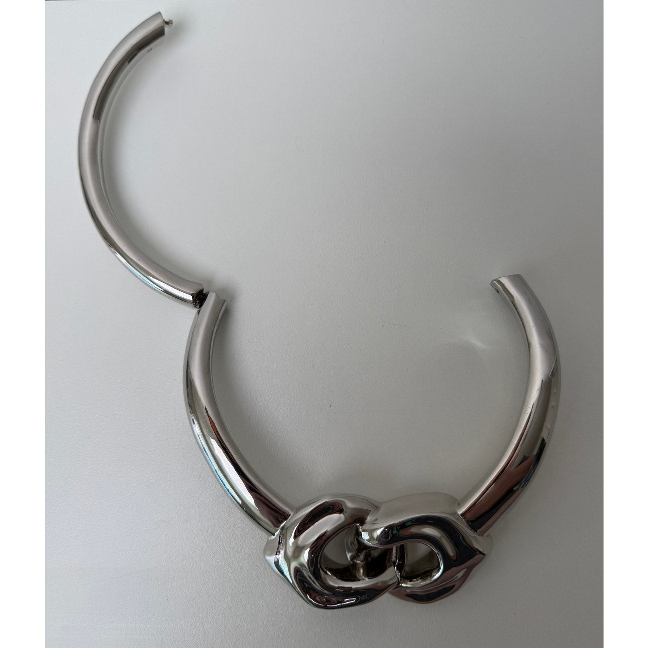 Alexander McQueen Silver Sculptural Choker Women M