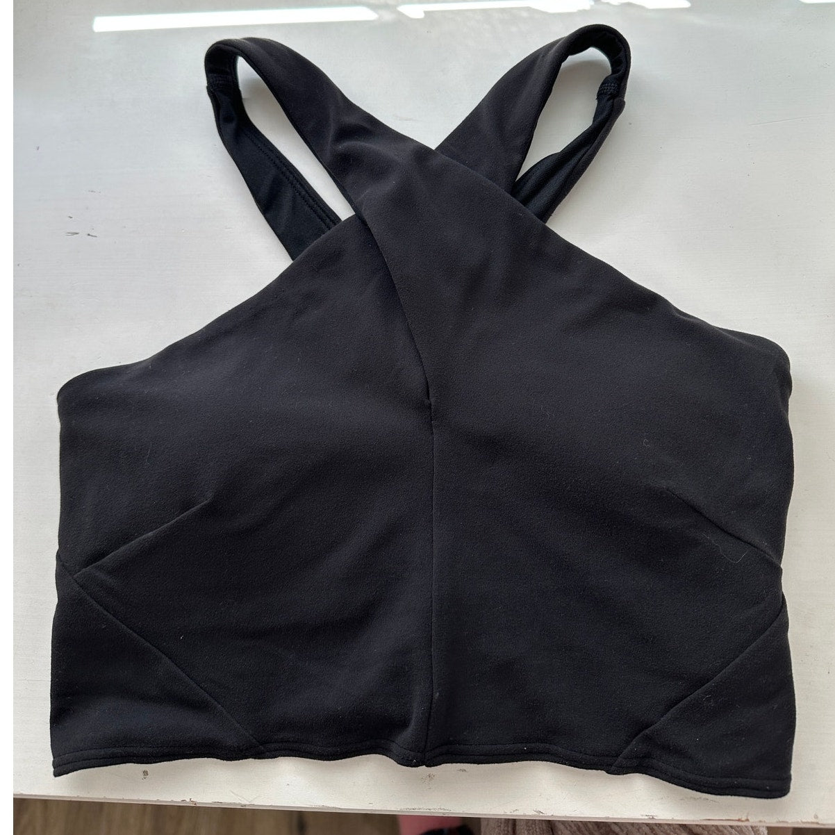 Lululemon Nulu Wrap Front Longline Bra Black Light Support 6