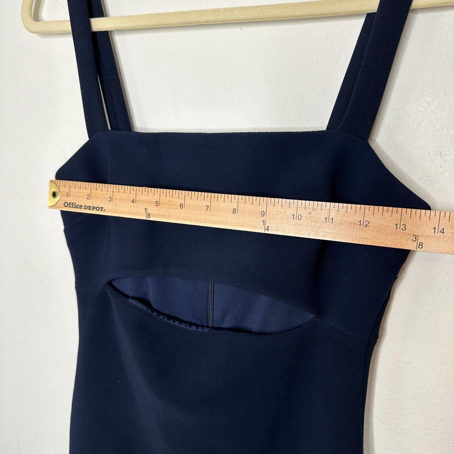 Bec + Bridge Sexy Navy Thin Strap Peek-A-Boo Midriff Cutout Zip Midi Dress 4