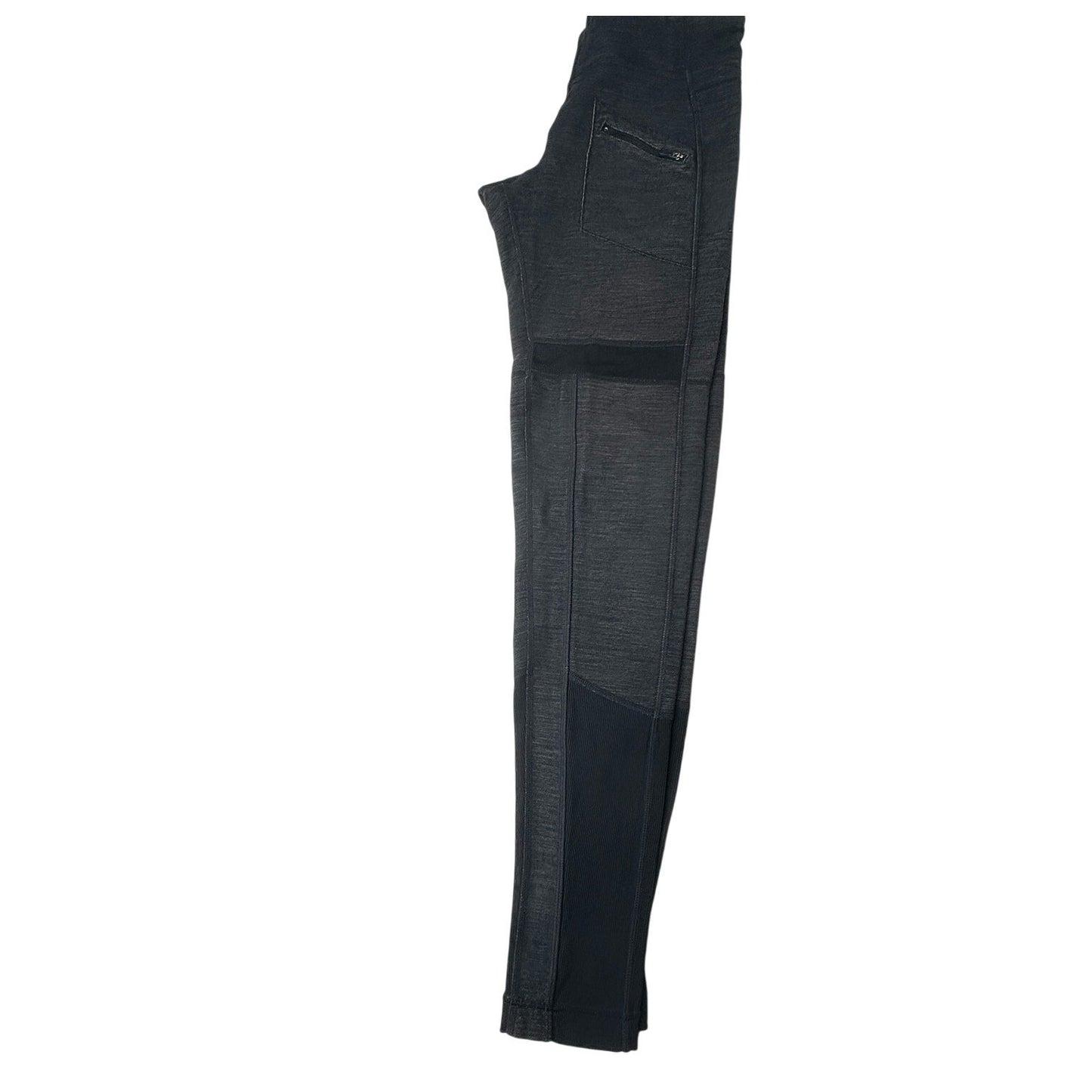 Lululemon Gray Patchwork Leggings Zip Pocket Yoga Pants 8