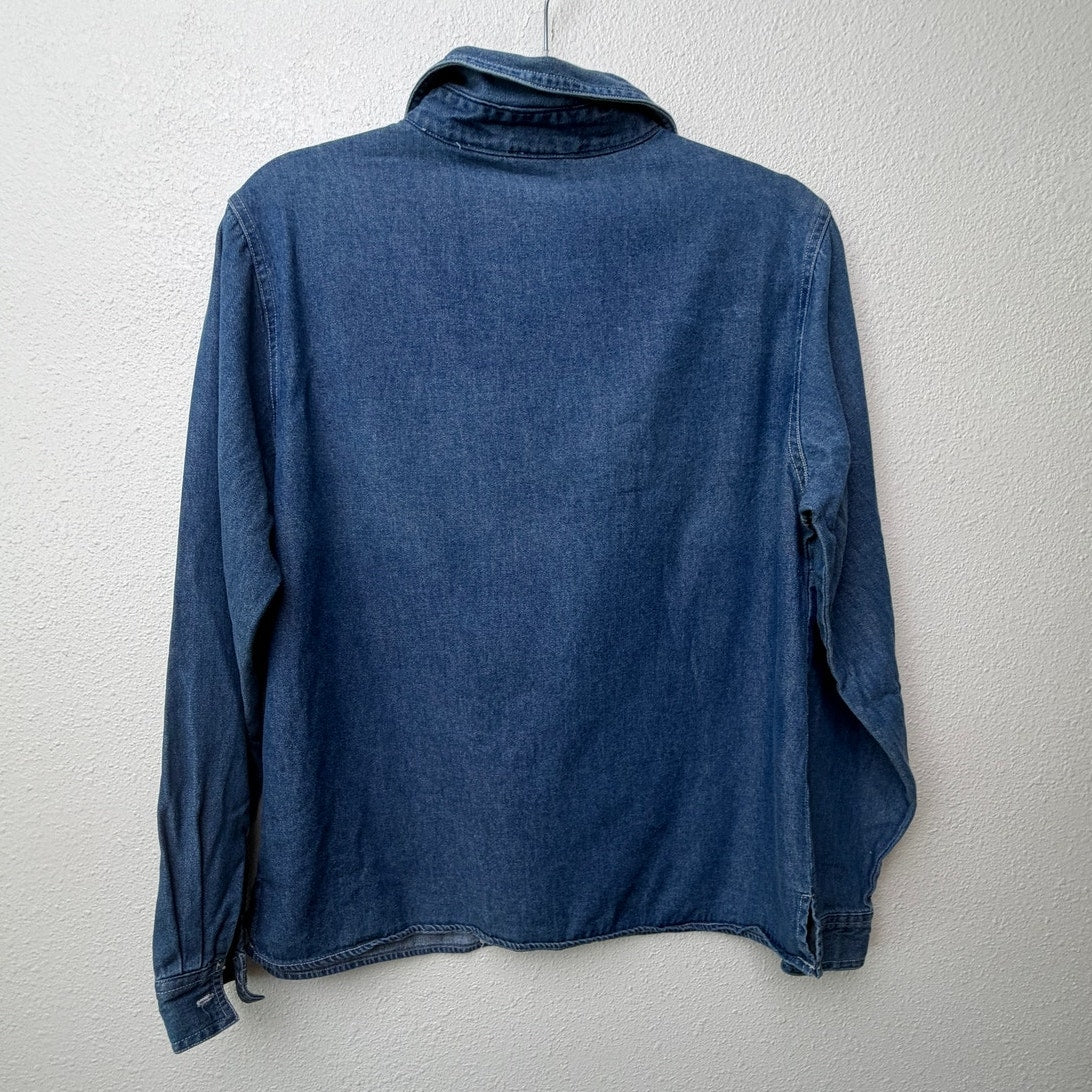 Cabin Creek Vintage Denim Embroidered Teddy Bear Shirt PL