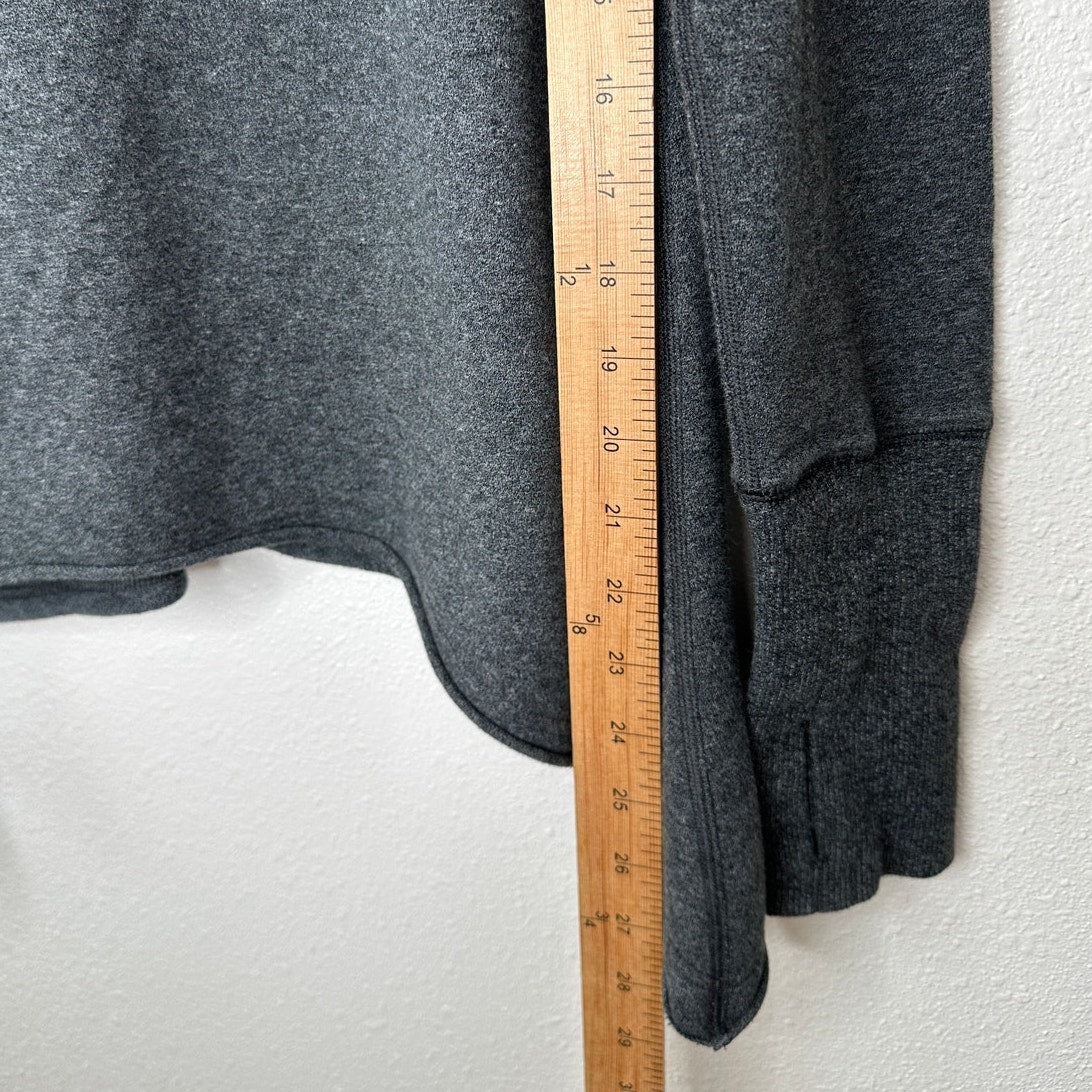 Lululemon Athletic Gray Tea Lounge Pullover Sweater Asymmetrical Hem 6