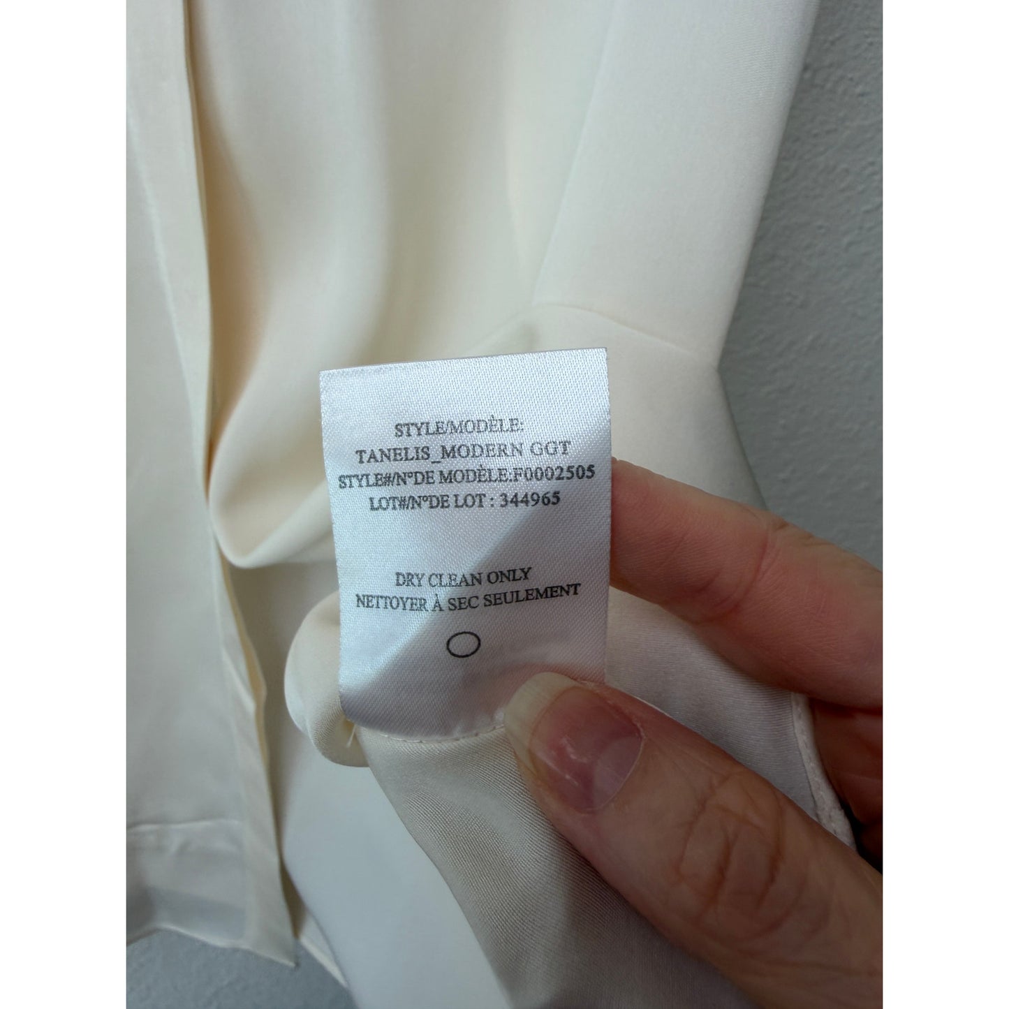 Theory Tanelis Cream Silk Camp Collar Blouse US S
