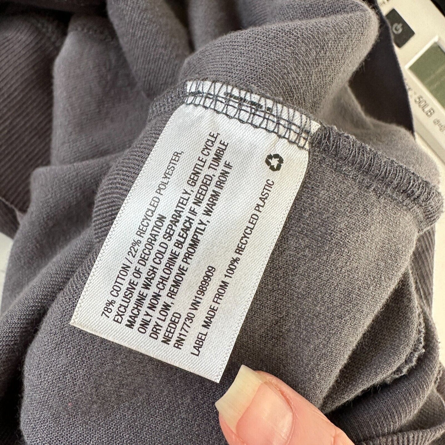 Joy Lab Dark Gray Long Sleeve Crop Terrycloth Sweater Faux Wrap Open V-Back SM
