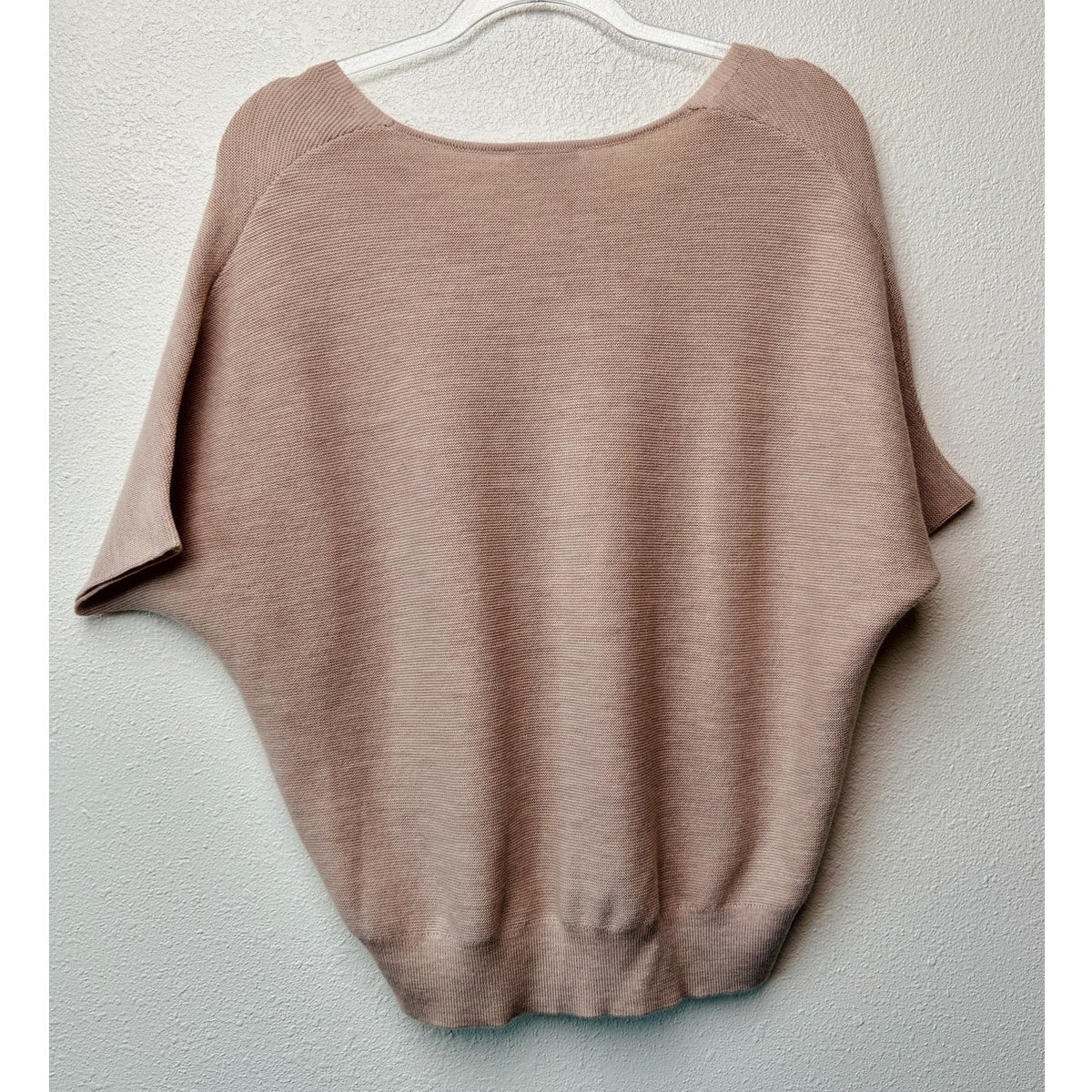 The Reset R Label Essential Pullover Mauve 100% Wool V Neck Dolman Sweater