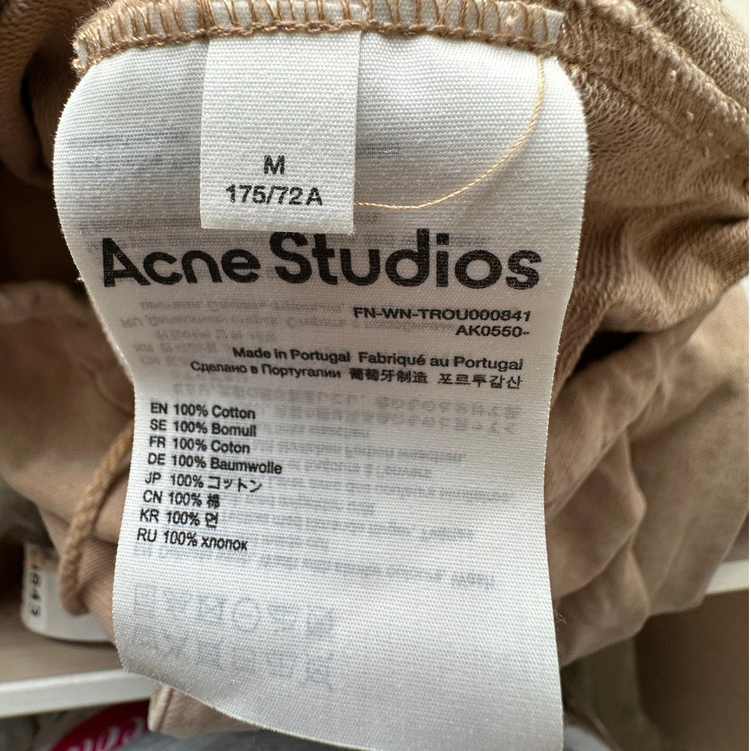 Acne Studios Mens Tan Wide Leg Cargo Sweat Pants M