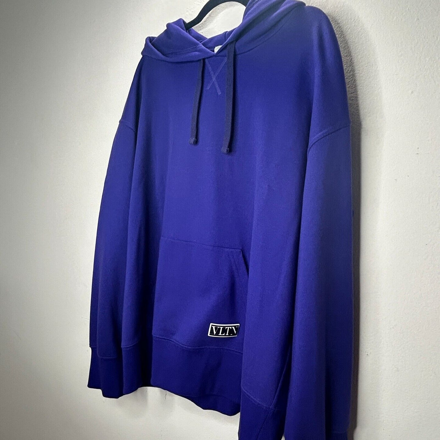 Valentino Purple Oversize Long Sleeve Hoodie Pocket VLTN