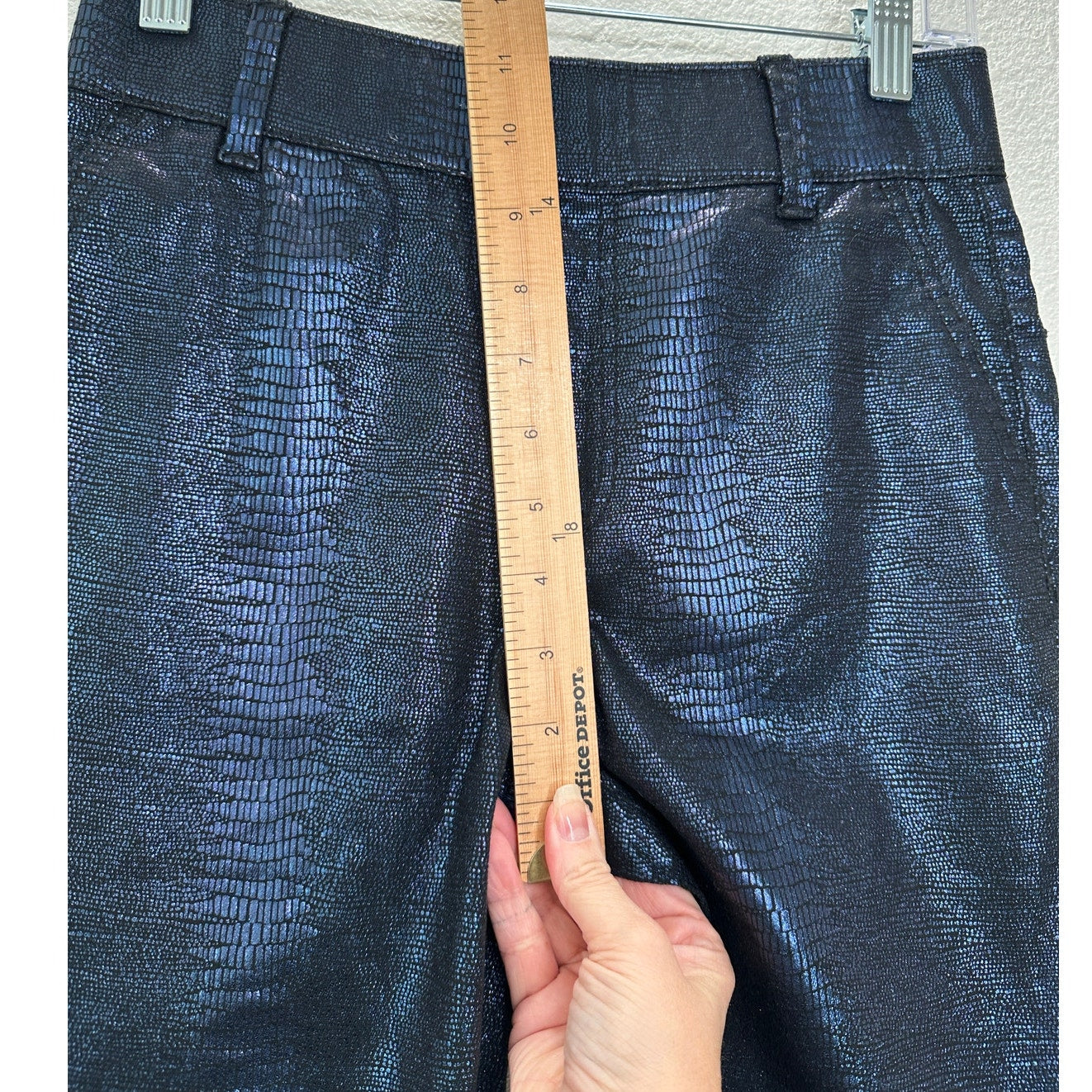 NWT Juicy Couture Navy Black Metallic Snake Print Pull On Jegging 26