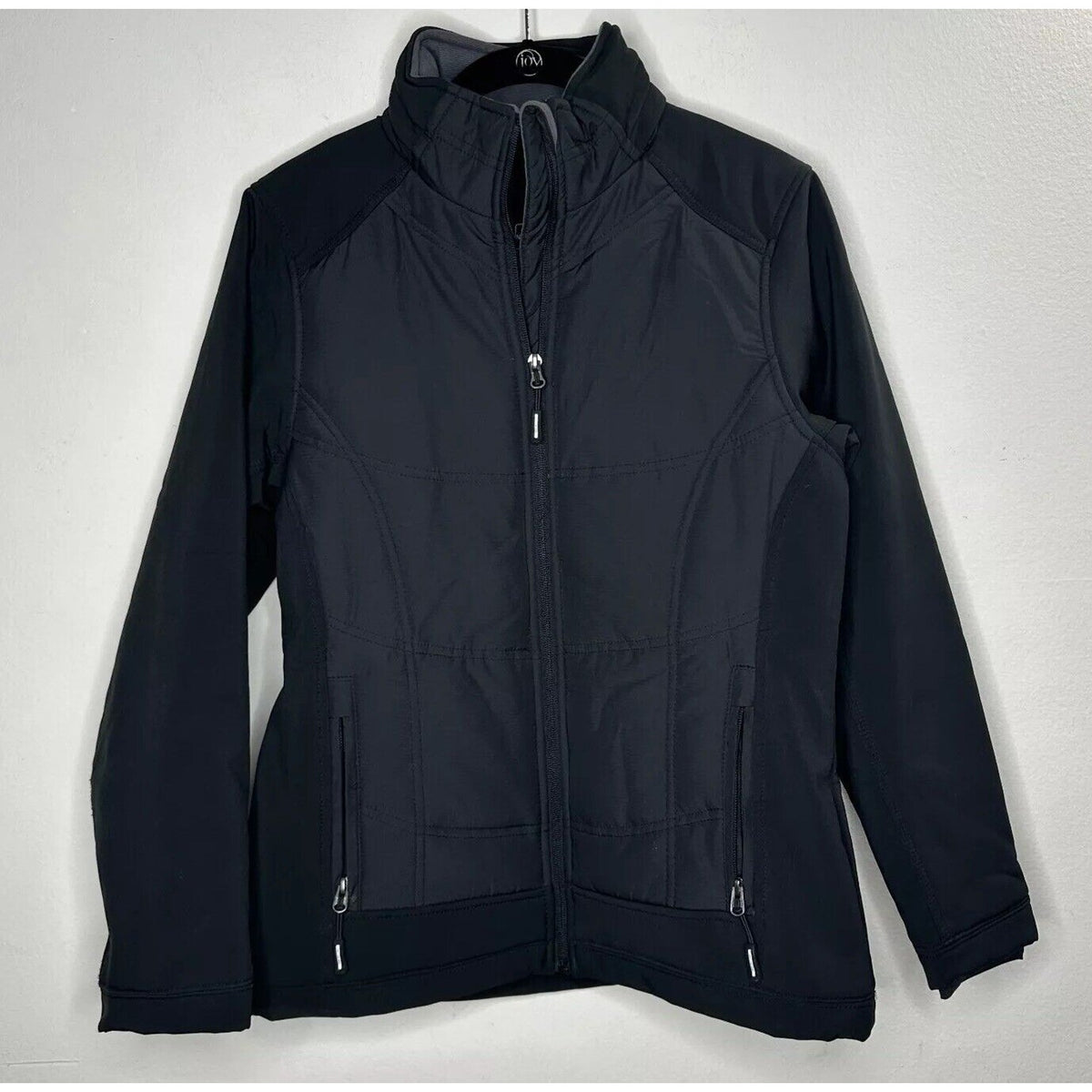 North End Sports Weather Technology Black High Collar Zip Jacket & Pockets S