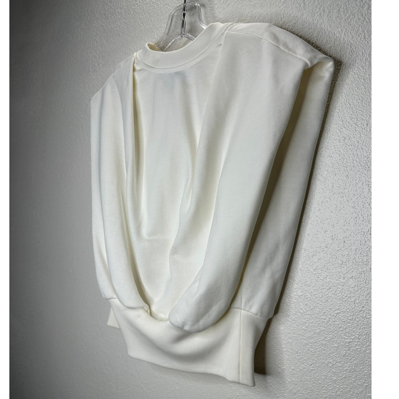 Phillip Lim Ivory Sleeveless Front V Draped Shoulder Ribbed Hem Vest XS